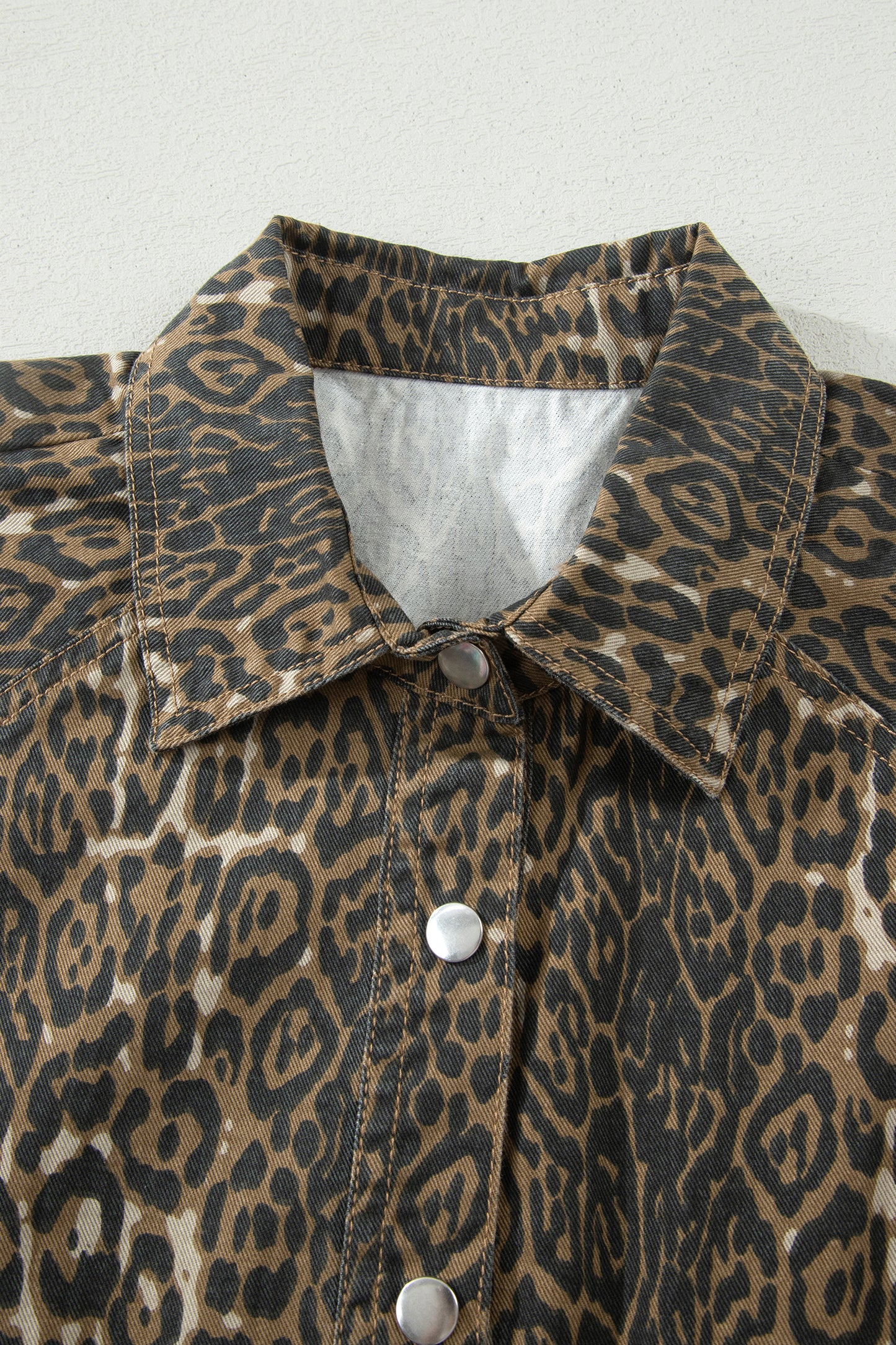 Leopard  Denim Mini Dress
