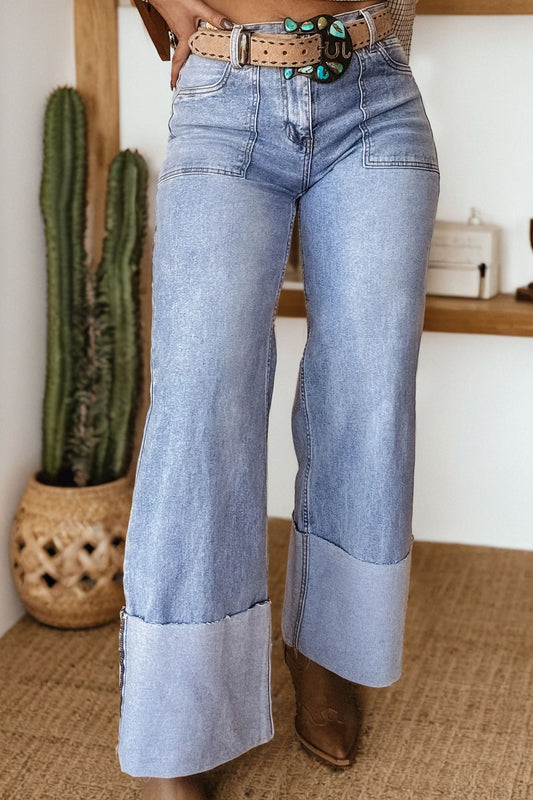 Turn-up Cuffs  Loose Jeans