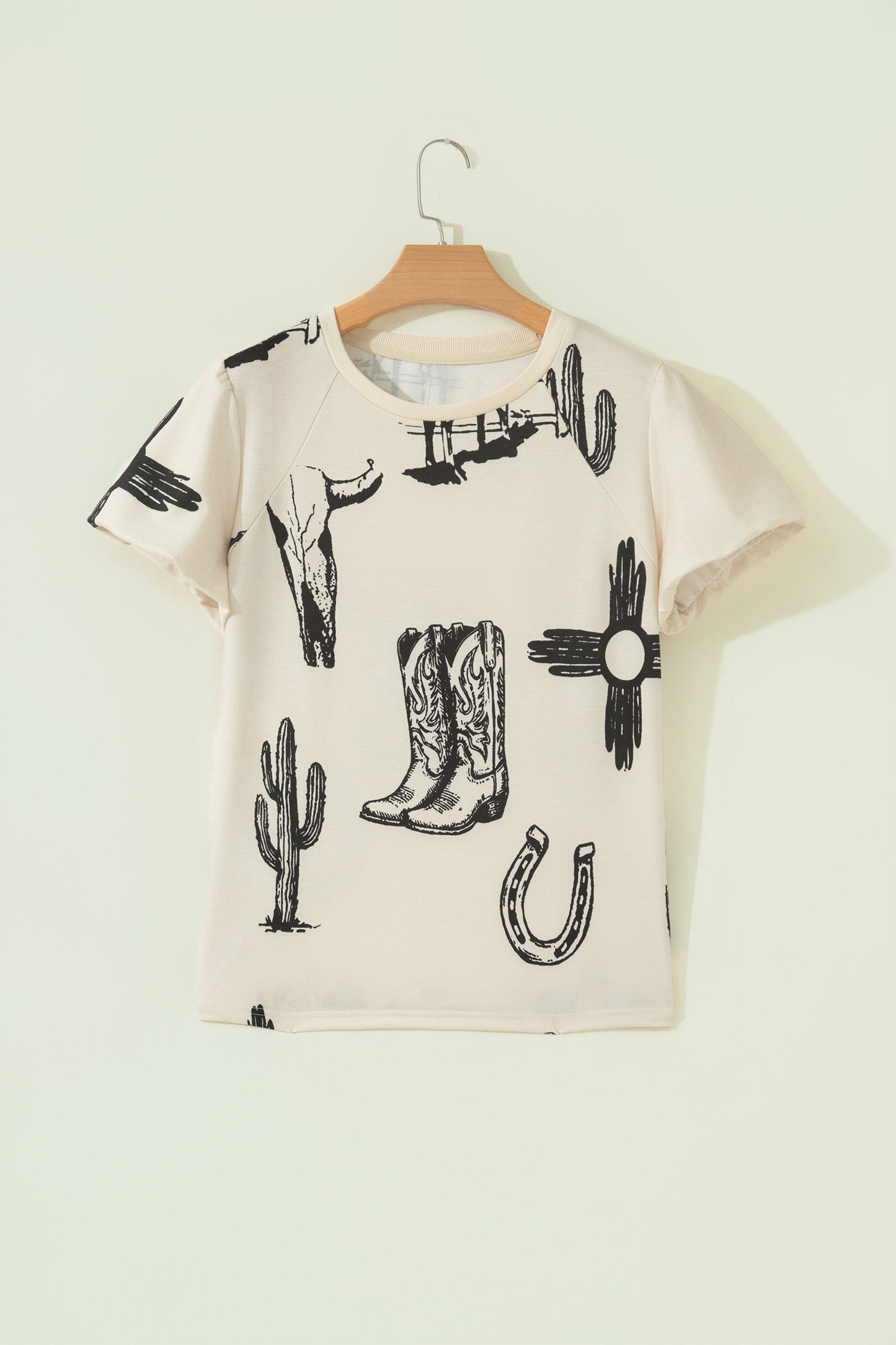 Western Print T Shirt