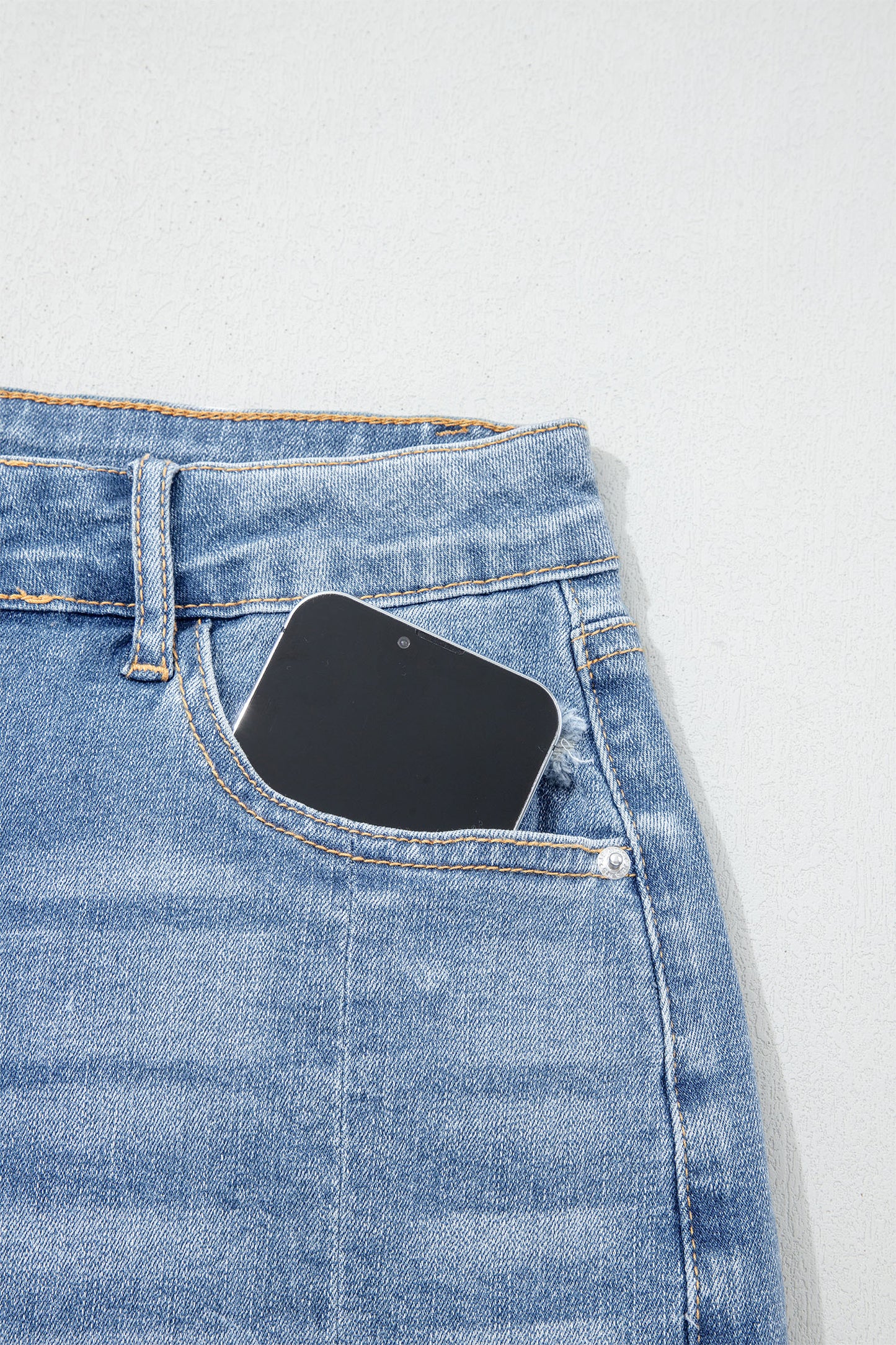 Raw Hem Denim Shorts