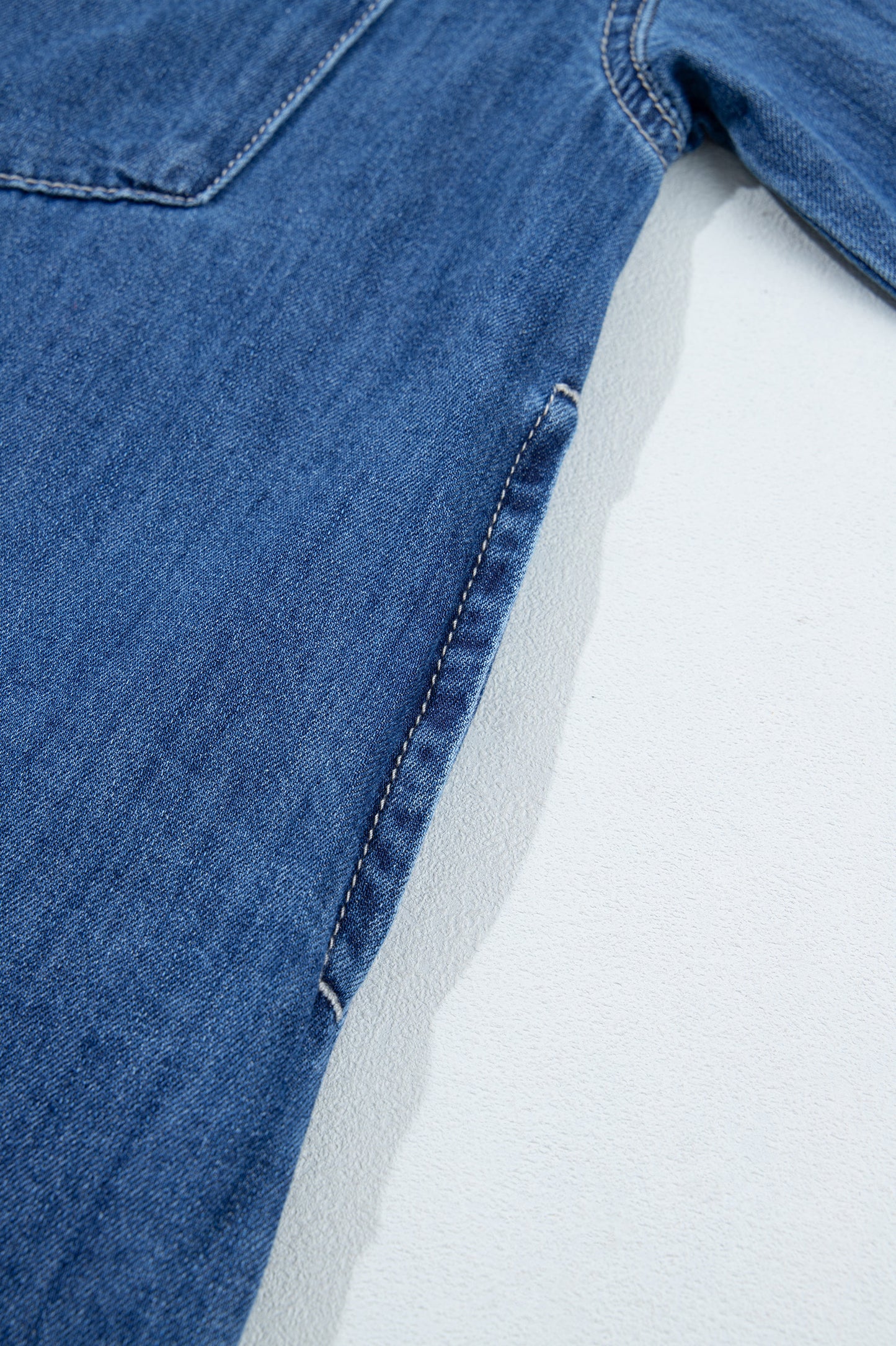 Dark Long Sleeve Denim Shirt