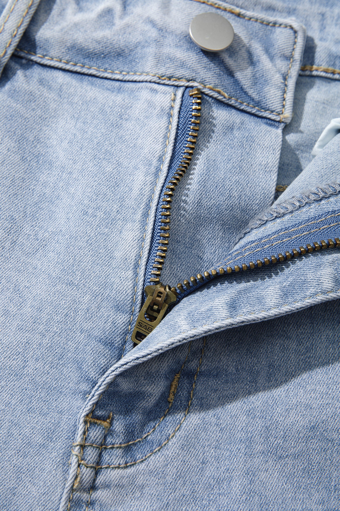 Lace Trim  Full-Length Regular Fit Jeans