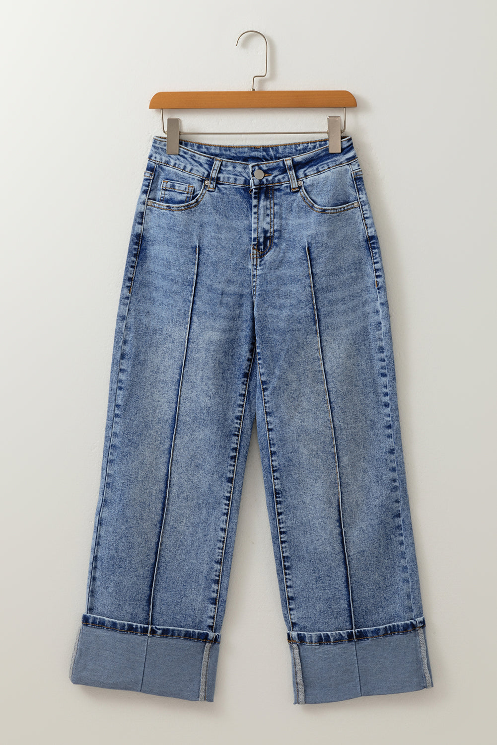 Cuffed High Waist Jeans