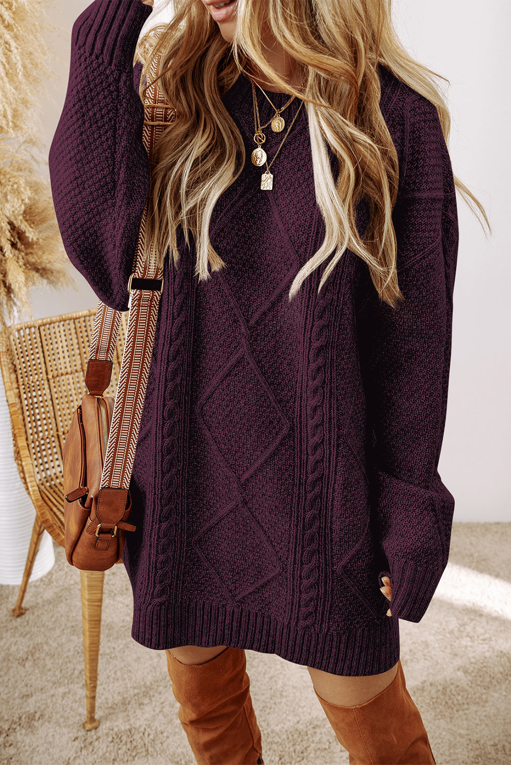 Loose Fit Sweater Dress