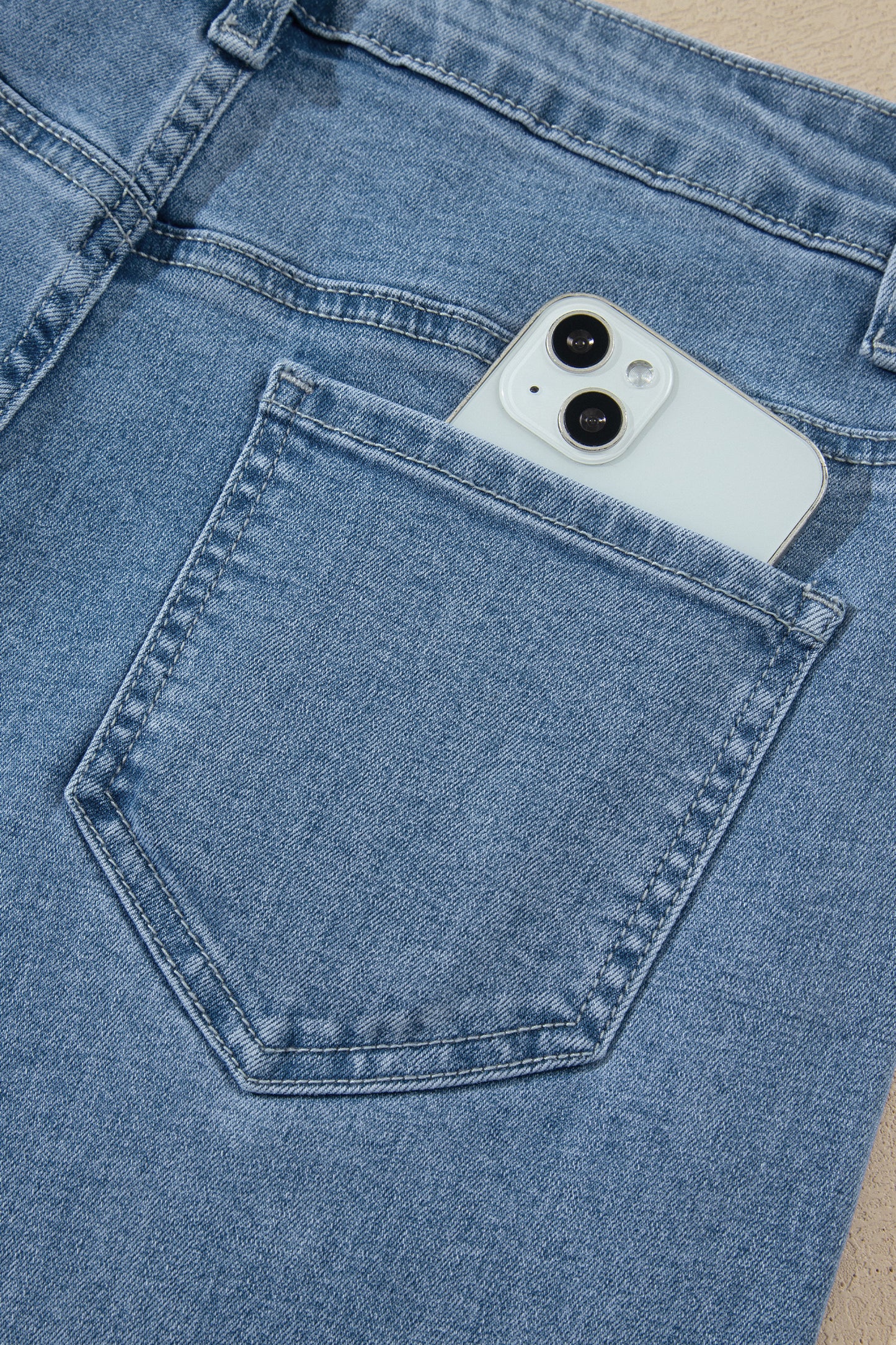 Side Seam Rivet Ankle Jeans