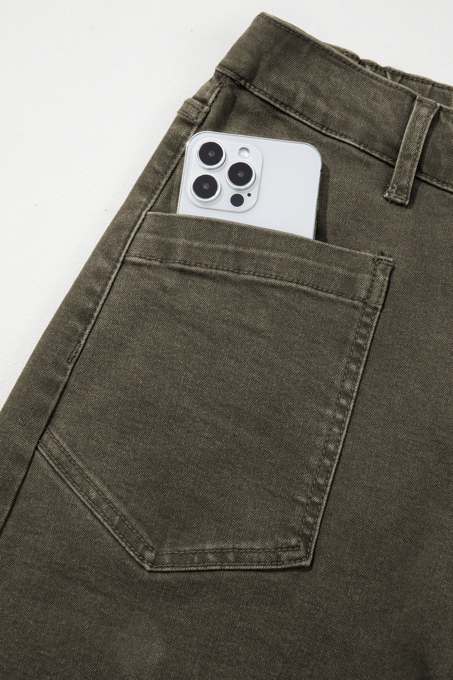 Front Pocket Ankle-length Barrel Jeans