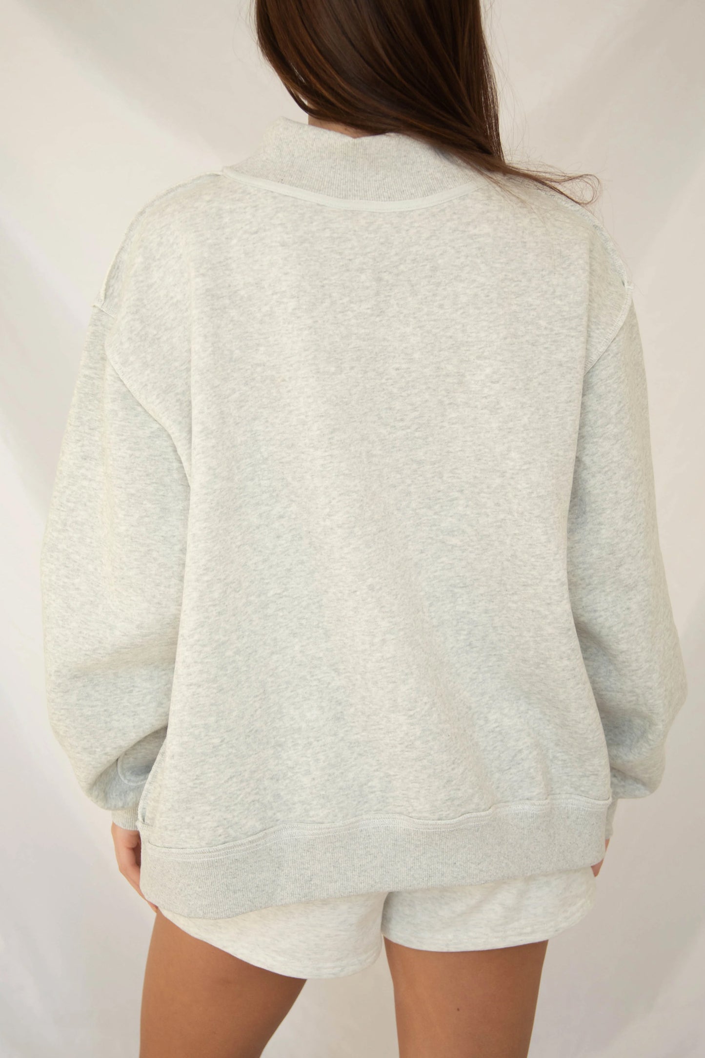 High Neck Polka Dot Baggy Sweatshirt