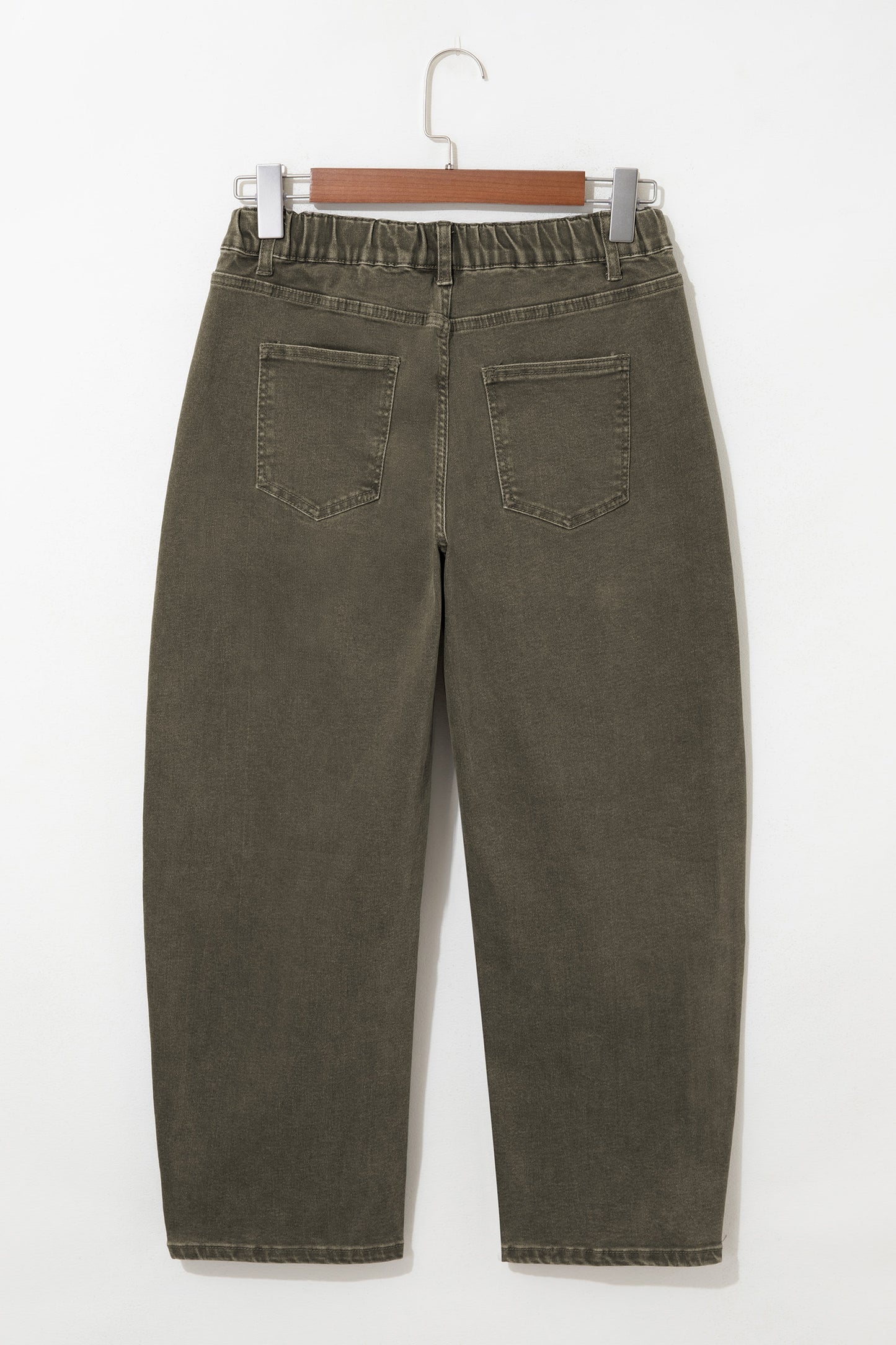 Front Pocket Ankle-length Barrel Jeans