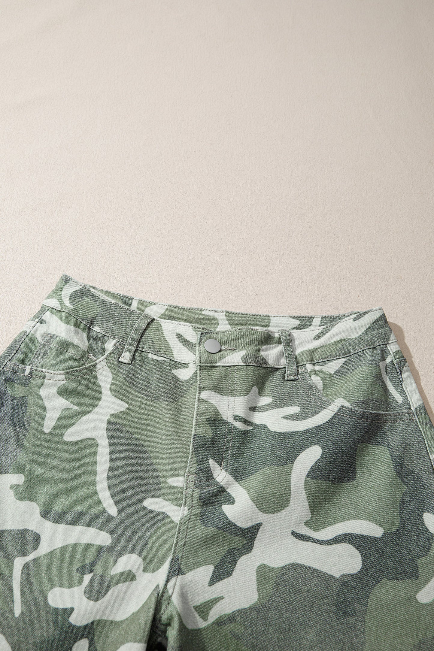 Camo Straight Ankle Jeans