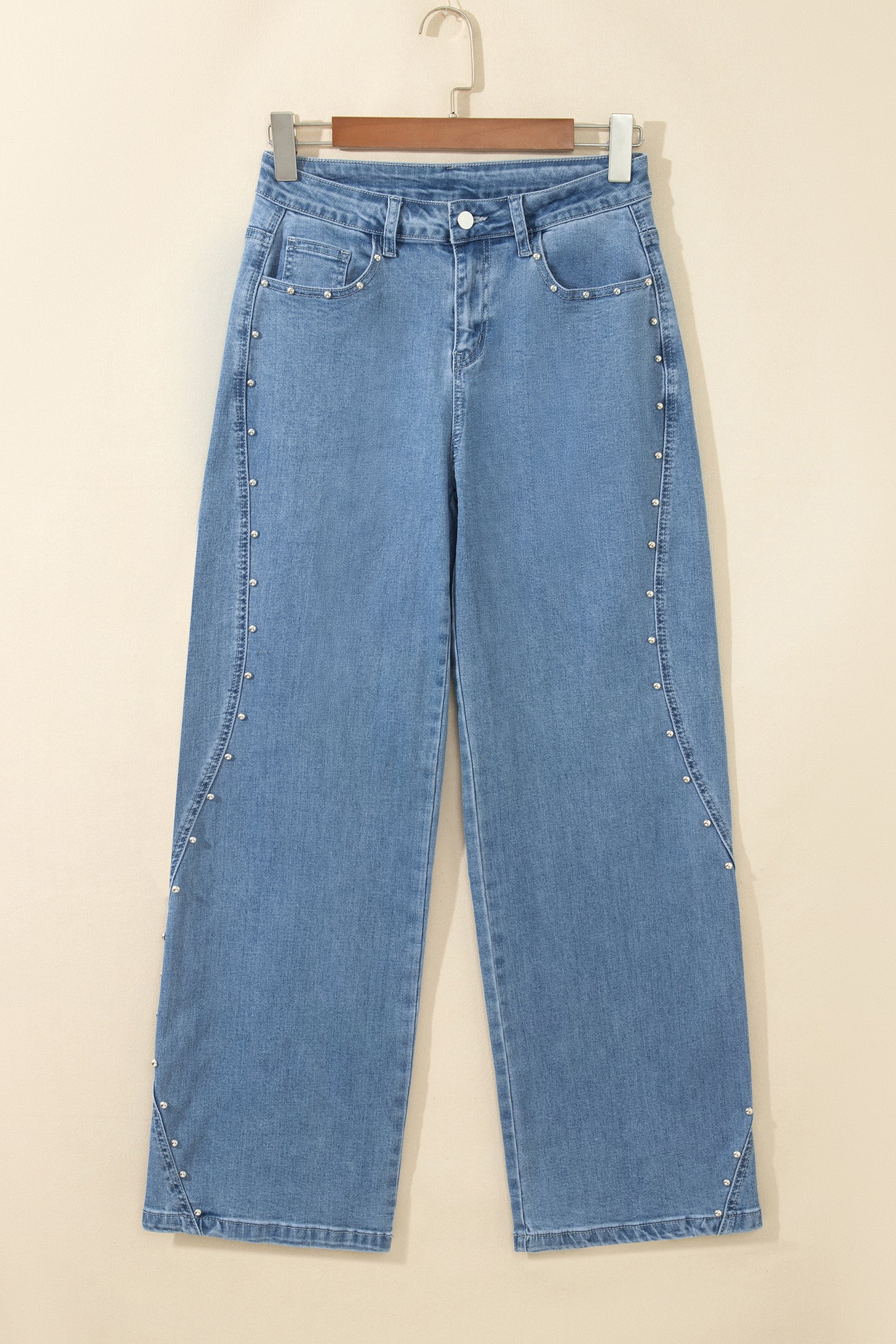 Side Seam Rivet Ankle Jeans