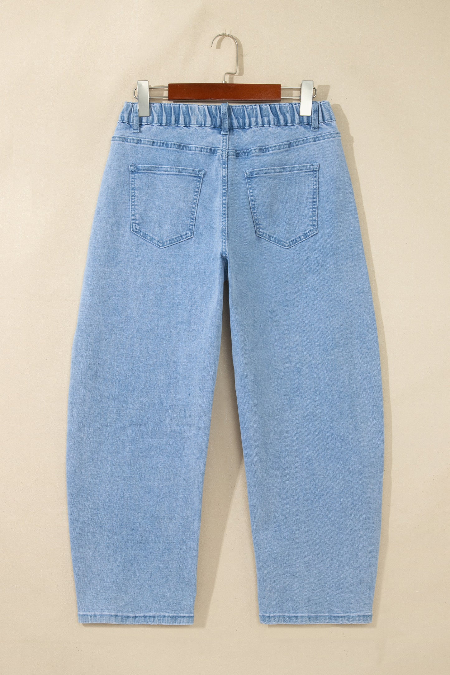 Front Pocket Ankle-length Barrel Jeans