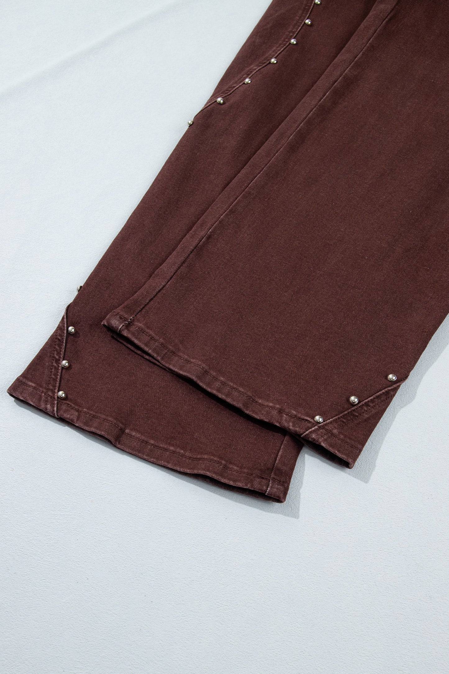 Side Seam Rivet Ankle Jeans