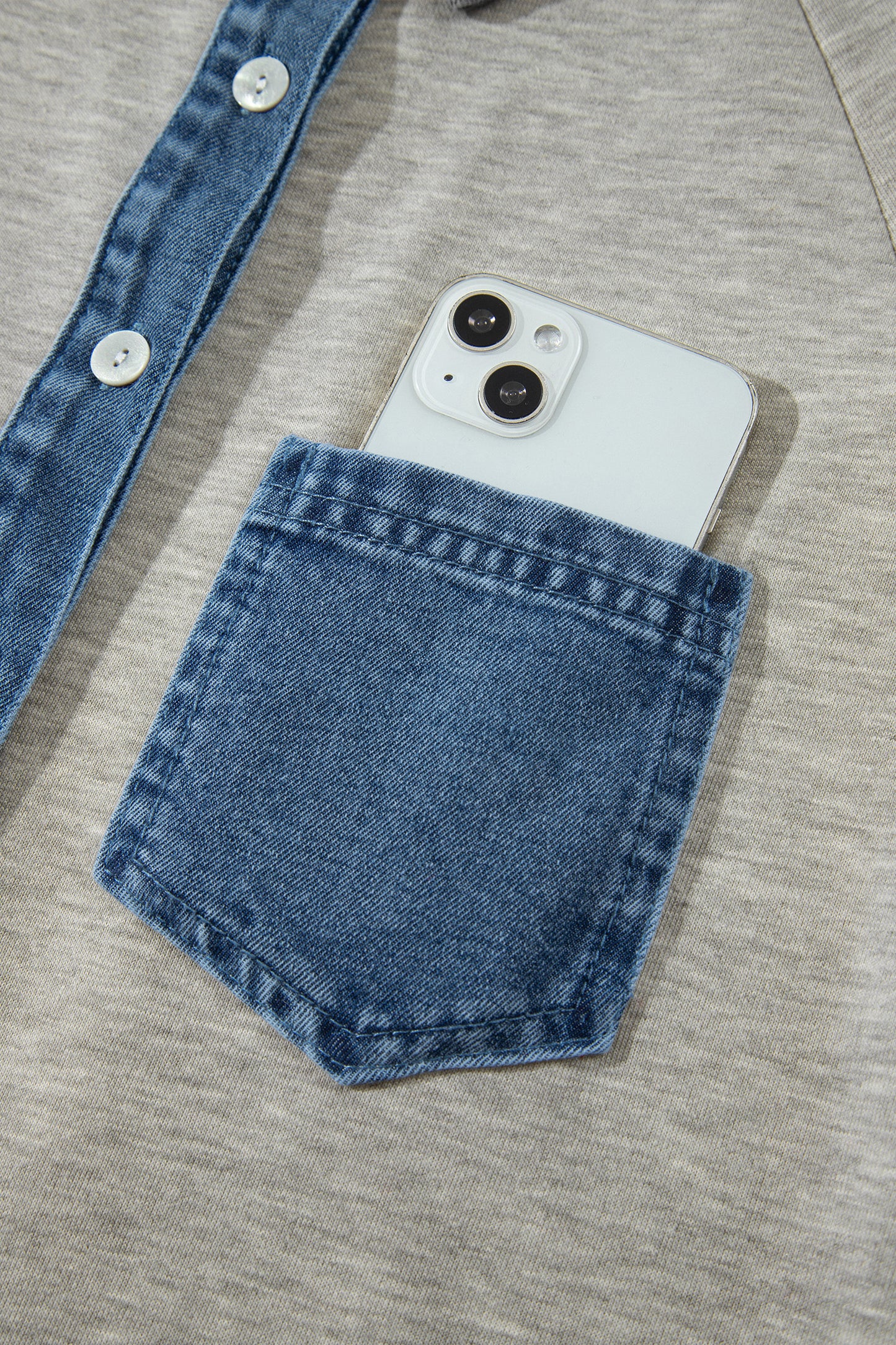 Denim/ Grey Pullover