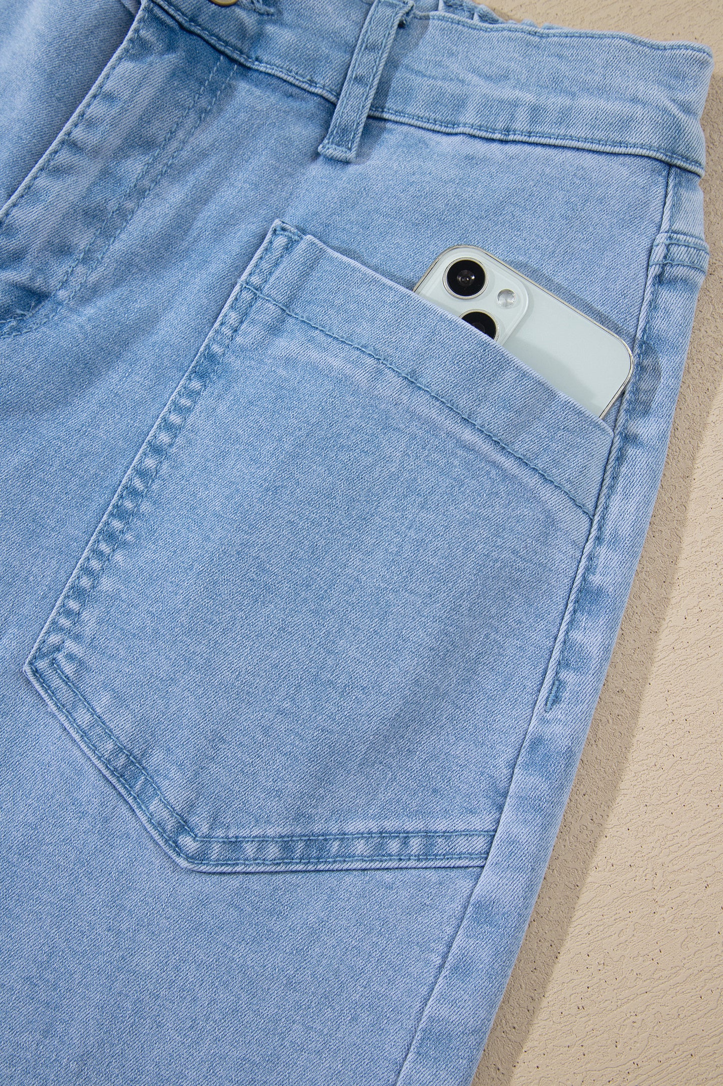 Front Pocket Ankle-length Barrel Jeans