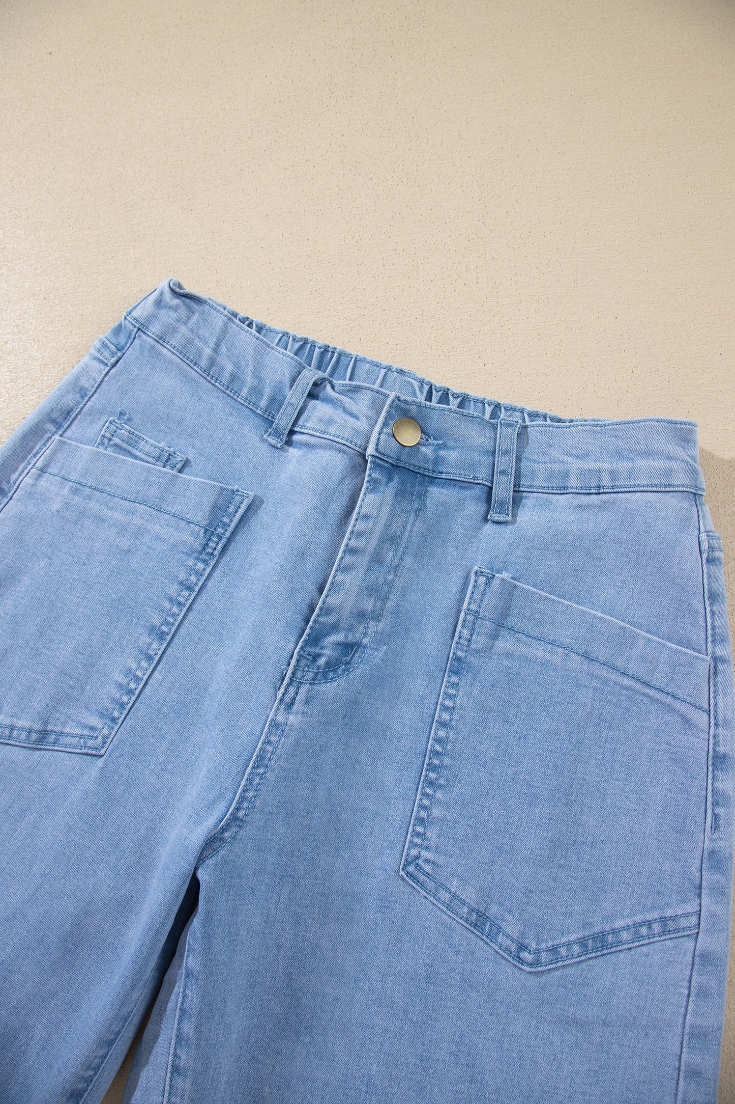 Front Pocket Ankle-length Barrel Jeans