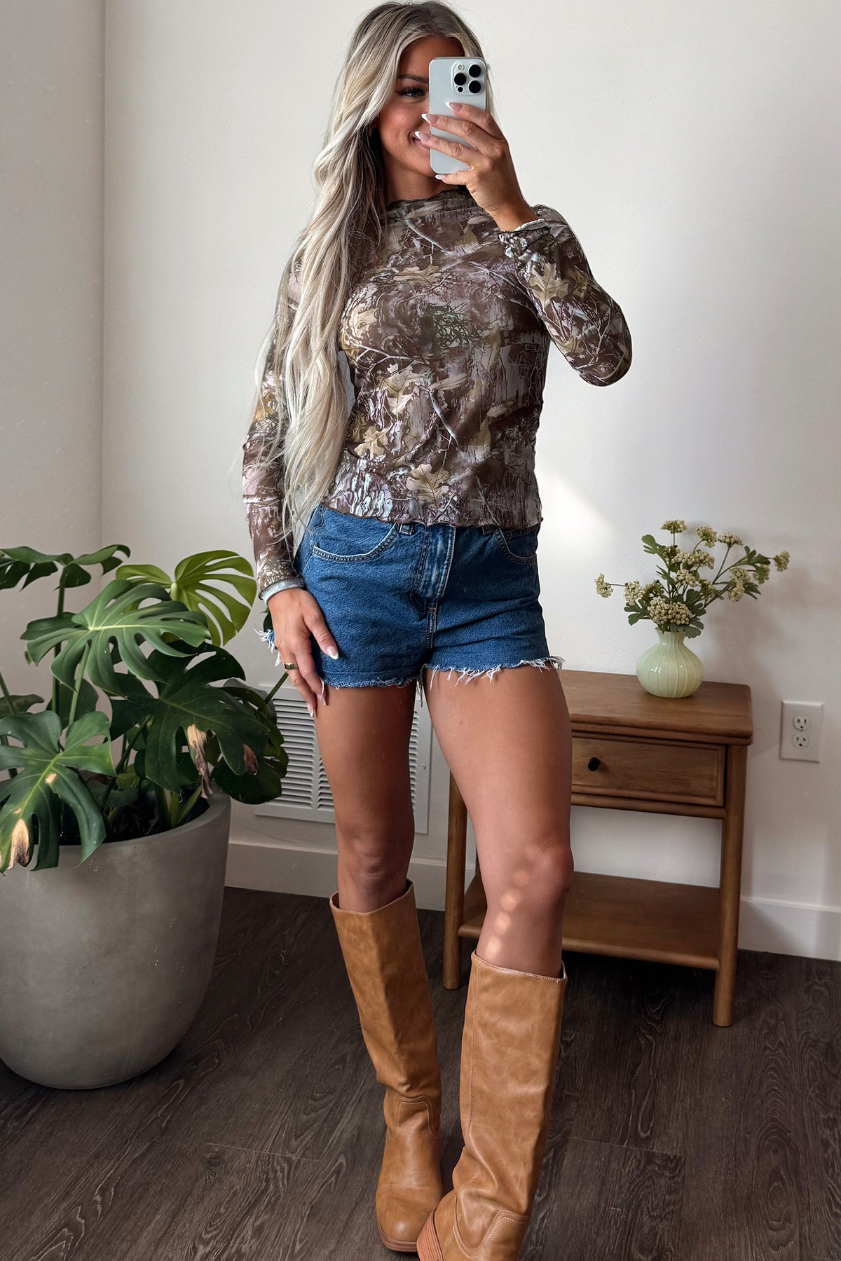 Long Sleeve Mock Neck Top