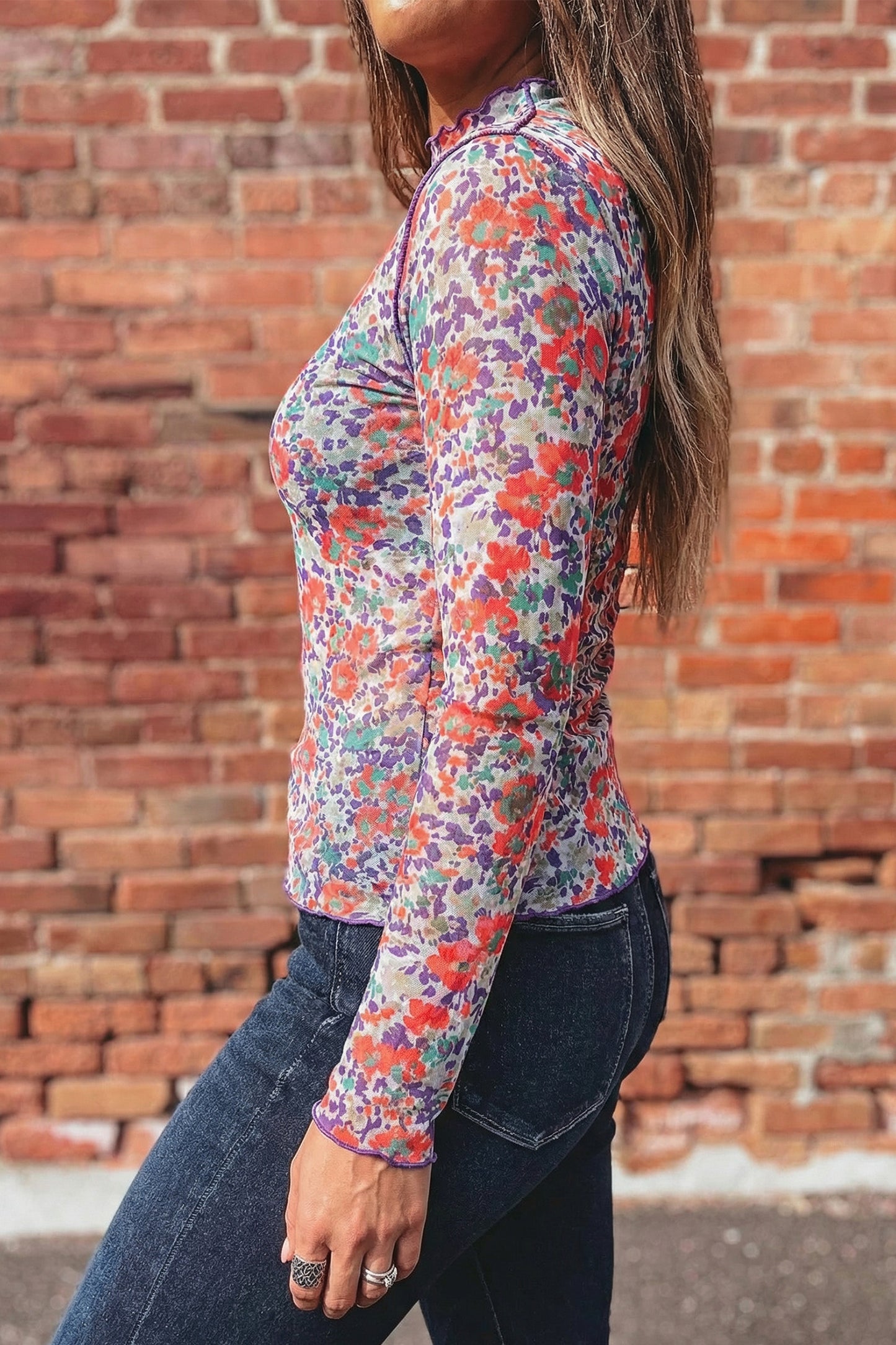 Long Sleeve Mock Neck Top