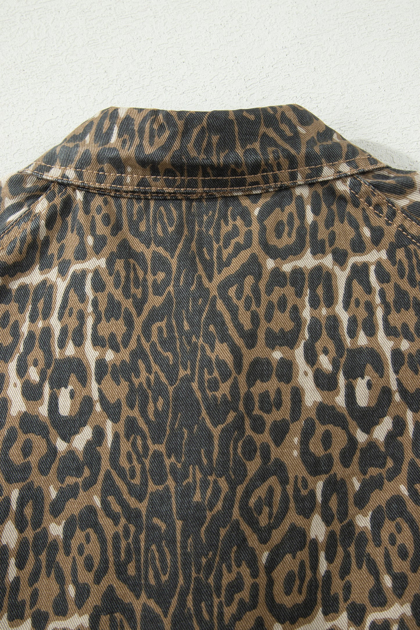 Leopard  Denim Mini Dress