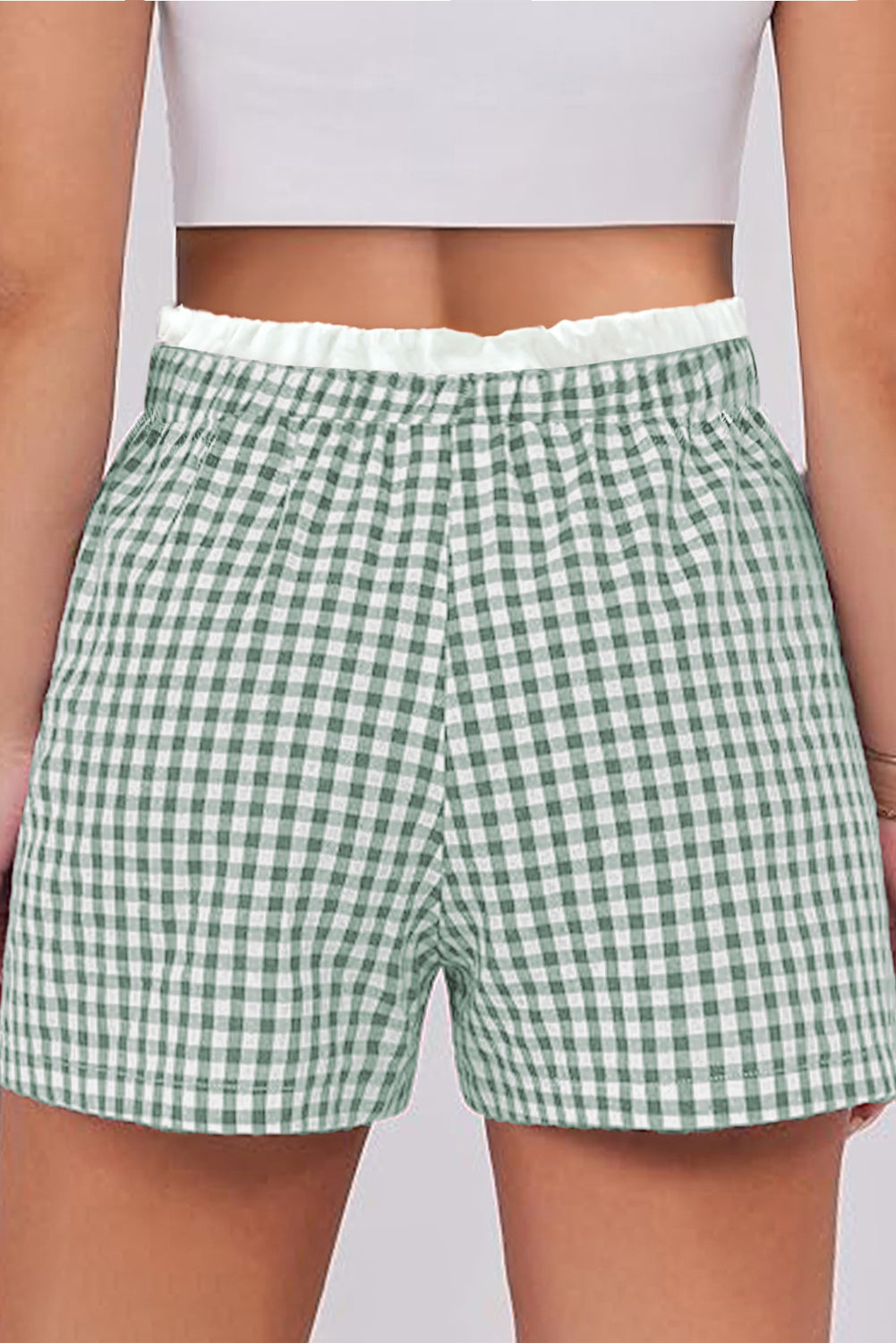 Plaid Print Plus Size Shorts