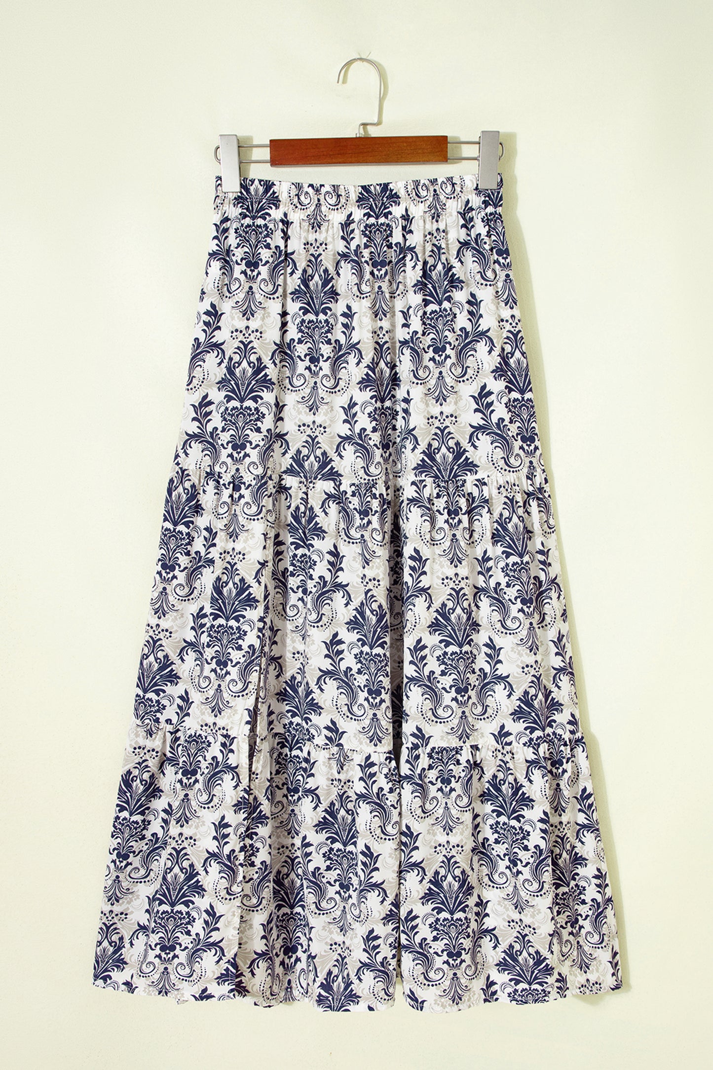 Floral Print  Maxi Skirt with Split