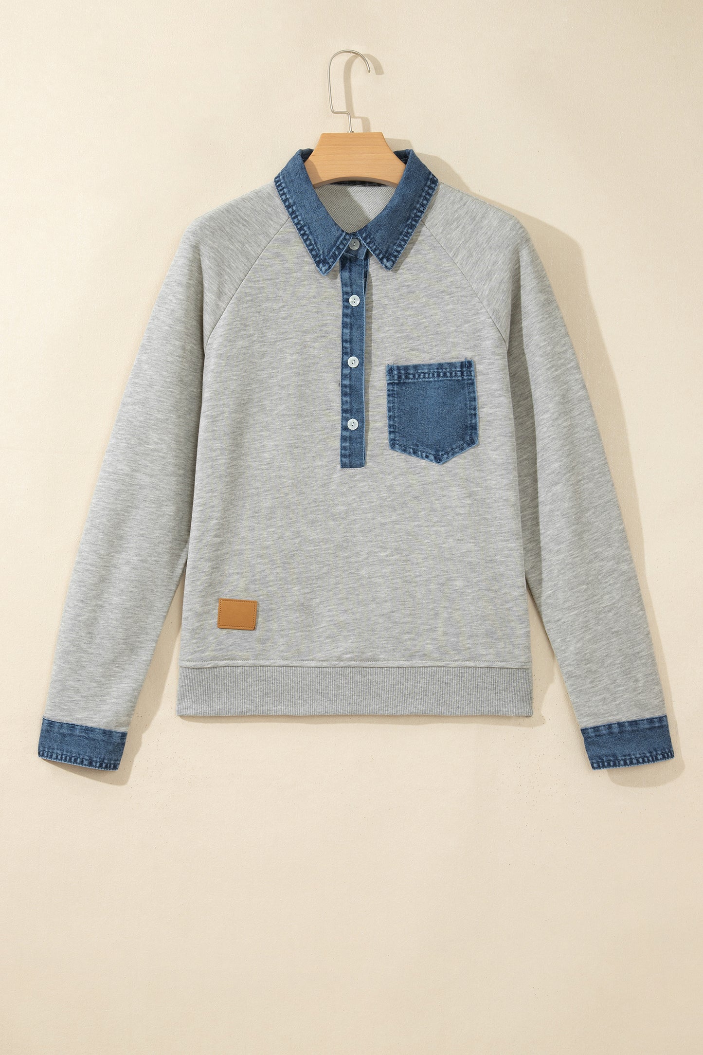 Denim/ Grey Pullover
