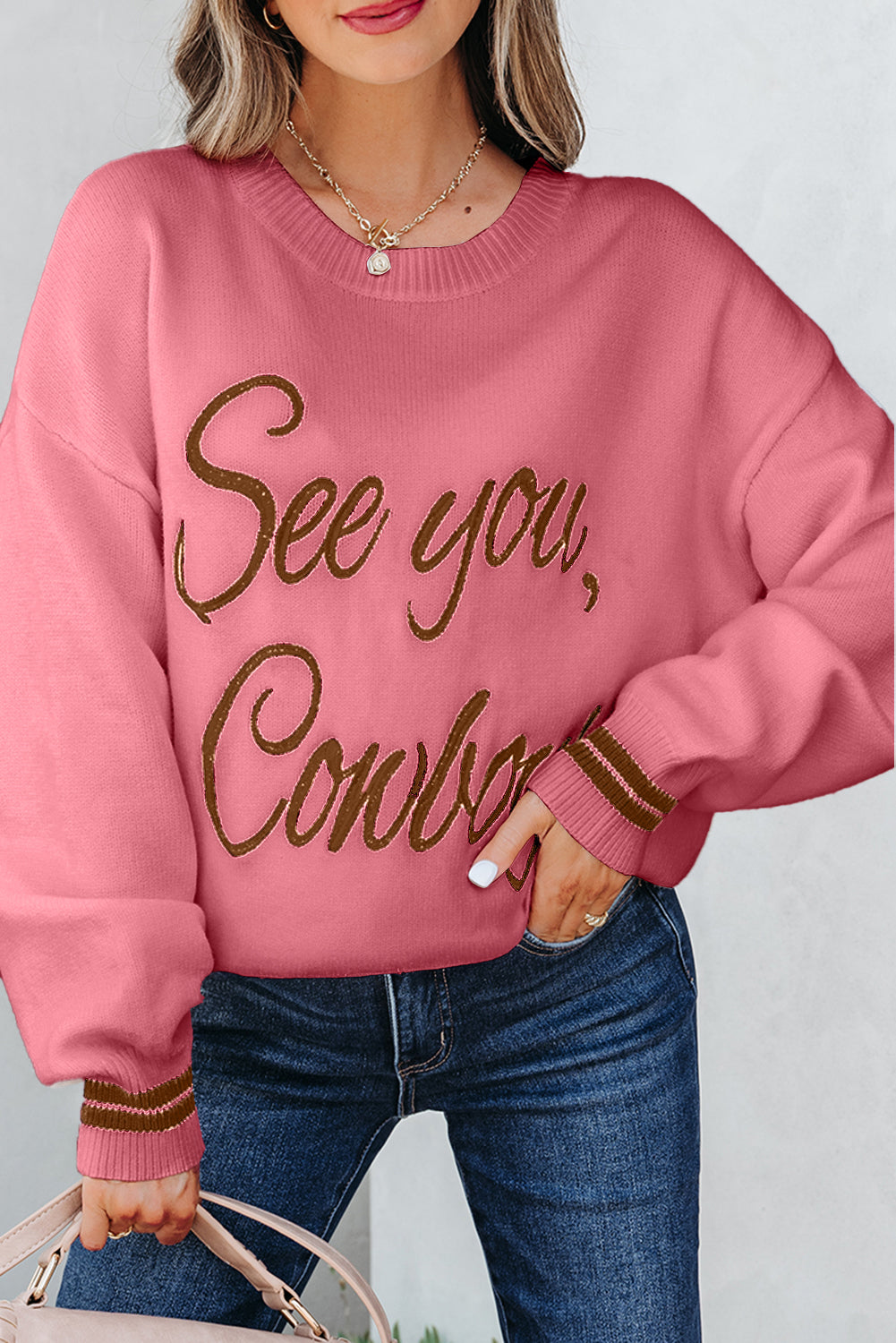 See You Cowboy  Graphic Sweater