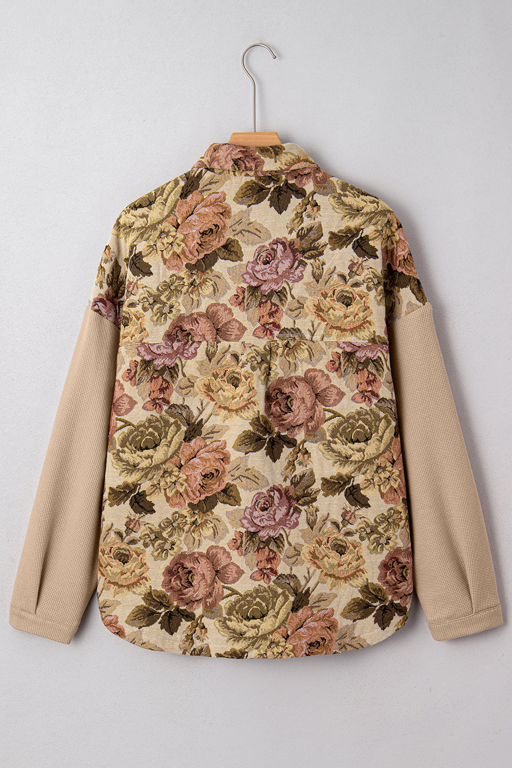 Waffle Knit  Buttoned Jacket