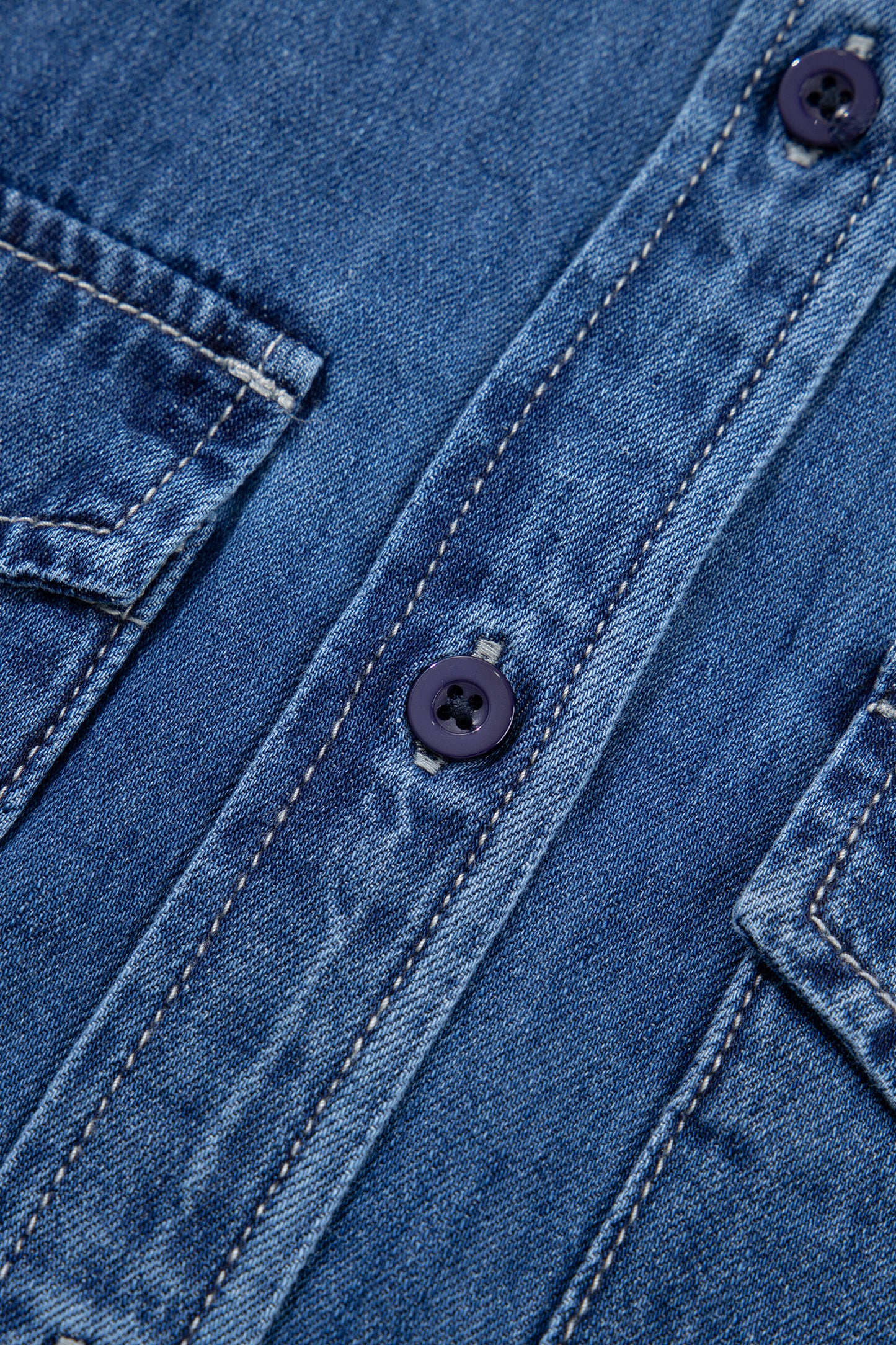 Dark Long Sleeve Denim Shirt