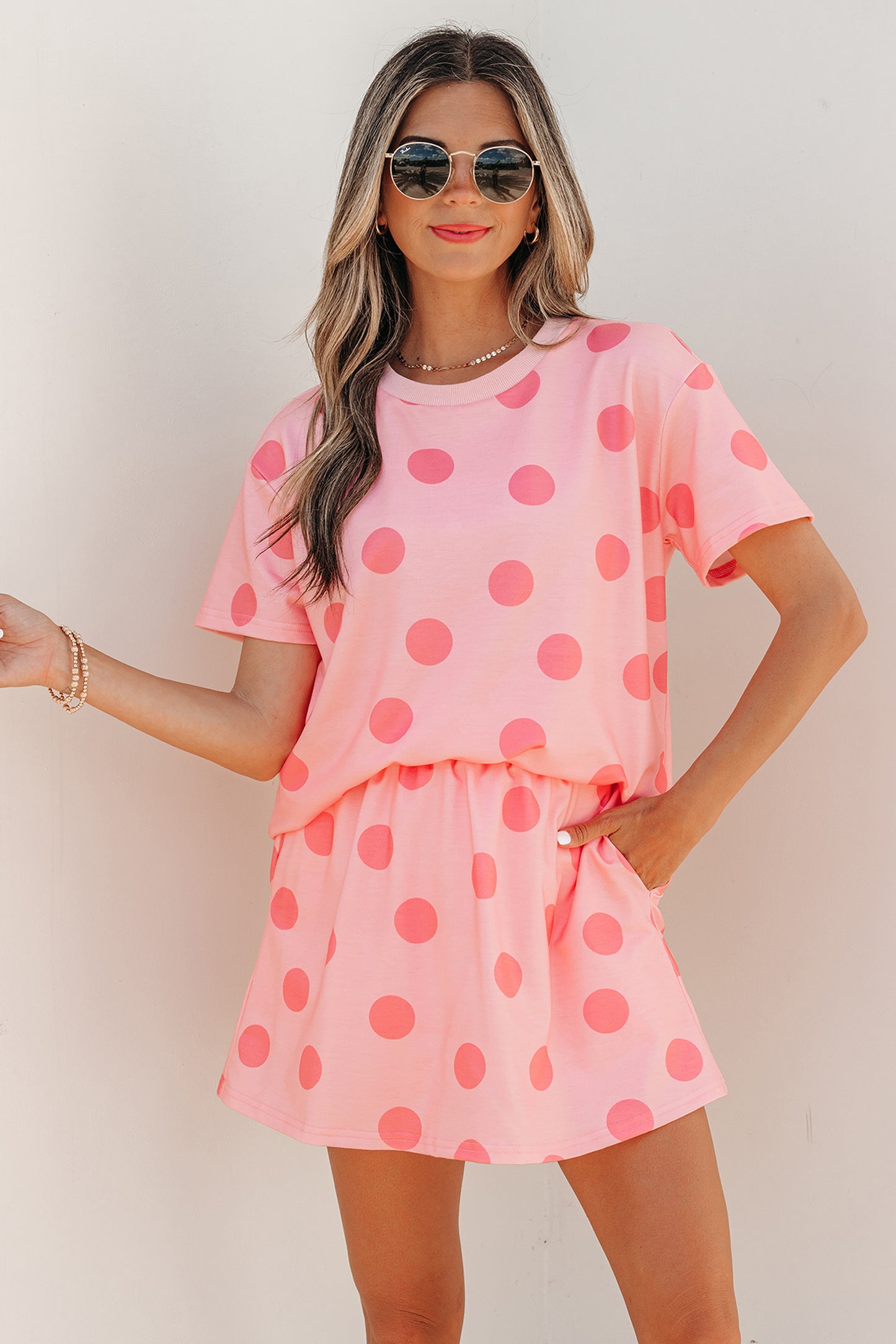 Polka Dot Skort 2pcs Outfit