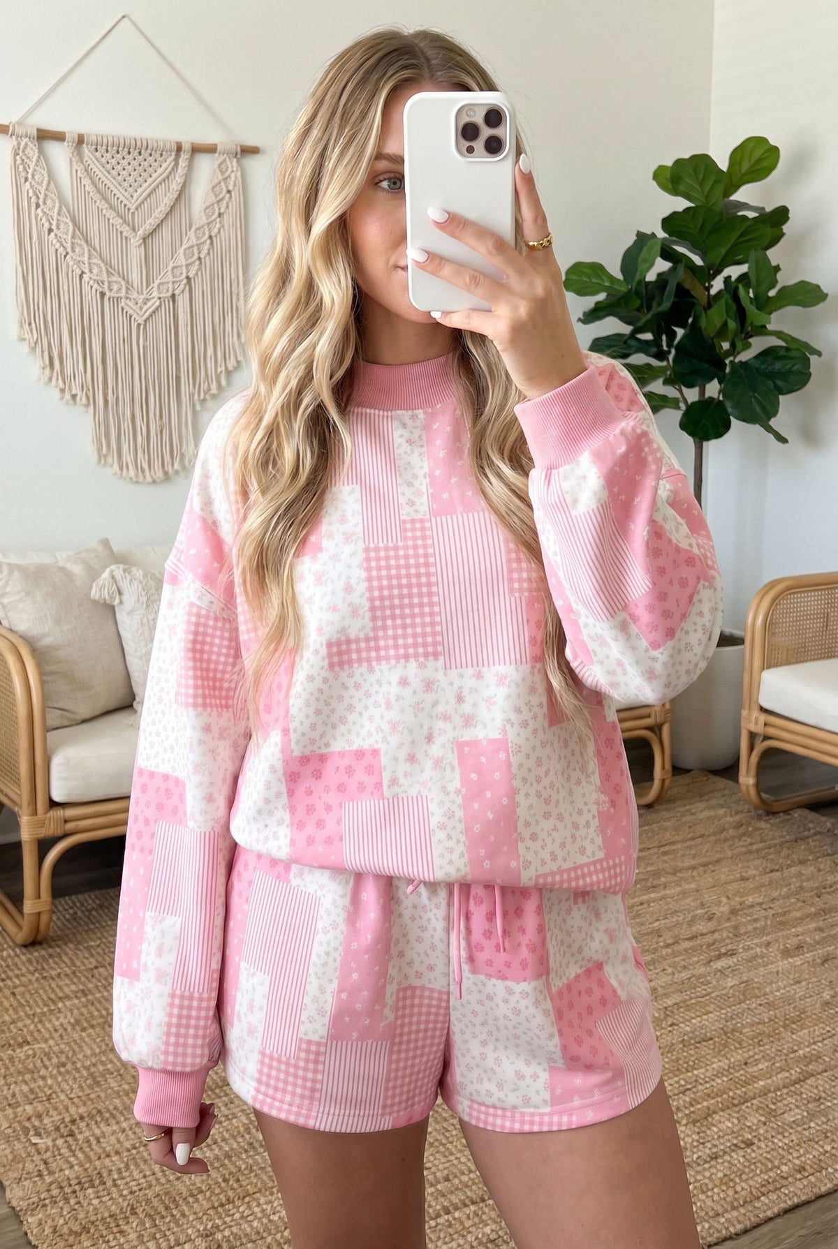 Floral Baggy Shorts Set