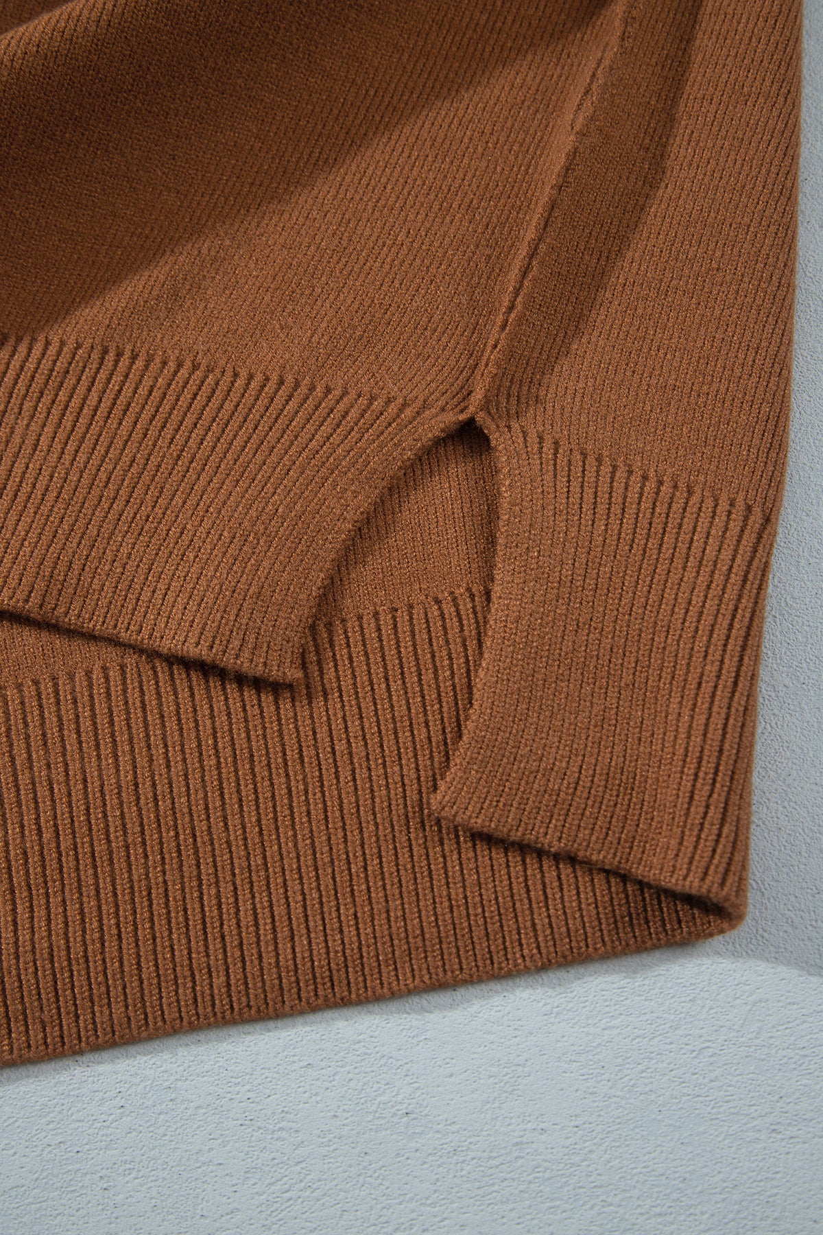 Oversized Ribbed Knit Plus Size Sweater