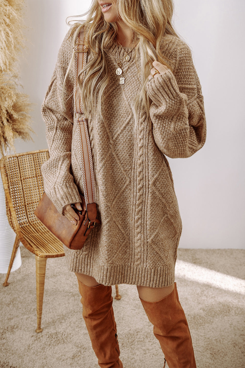 Loose Fit Sweater Dress