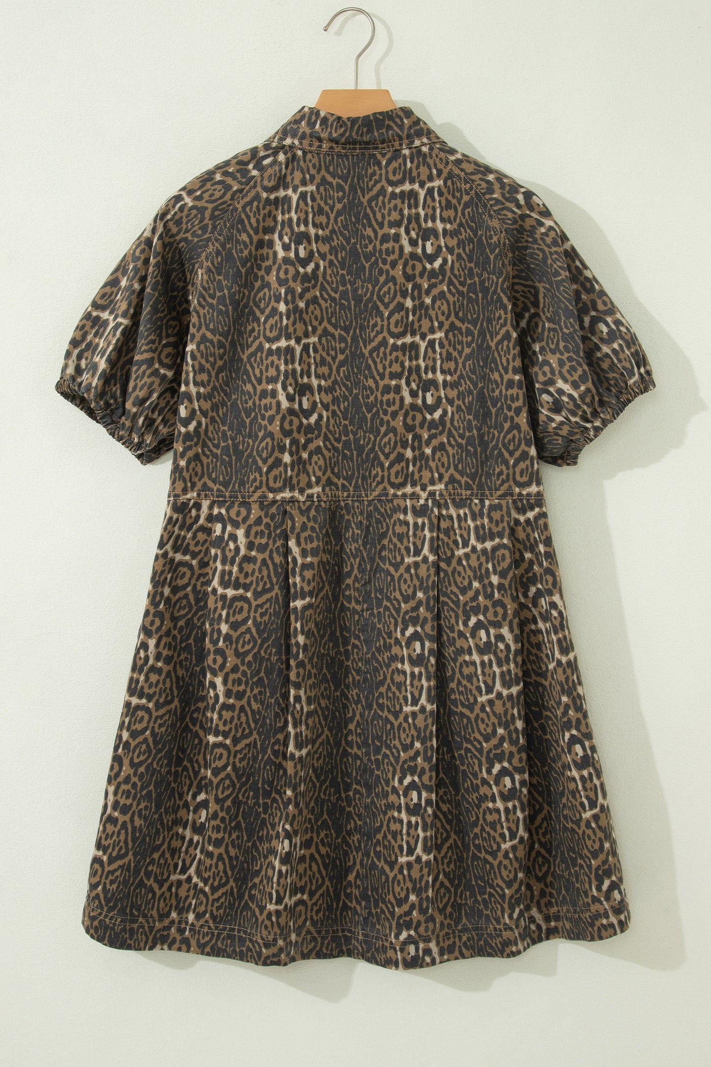 Leopard  Denim Mini Dress