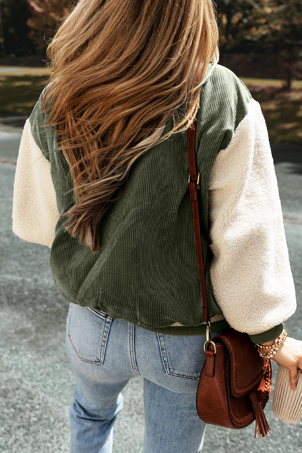 Corduroy Fleece Bomber Jacket