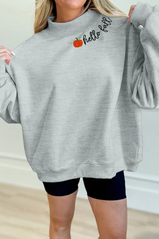 Pumpkin  Mock Neck Sweatshirt