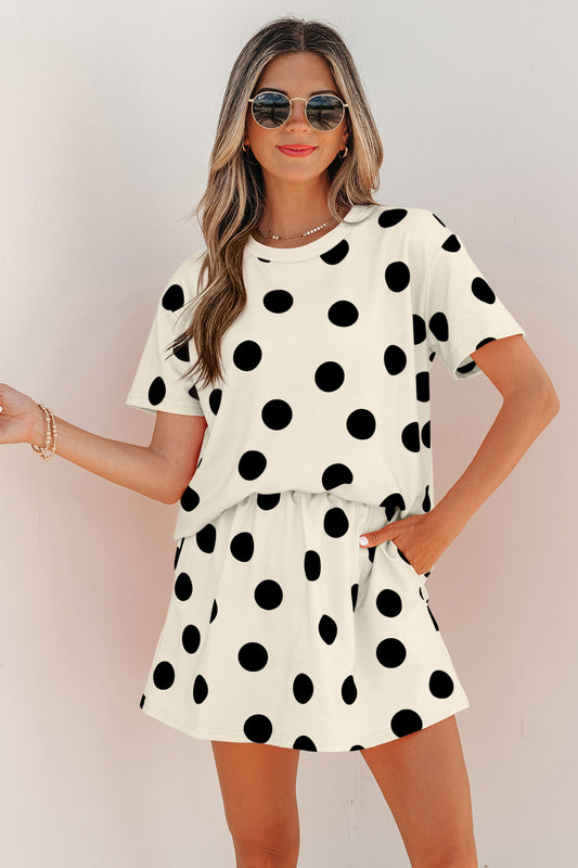 Polka Dot Skort 2pcs Outfit