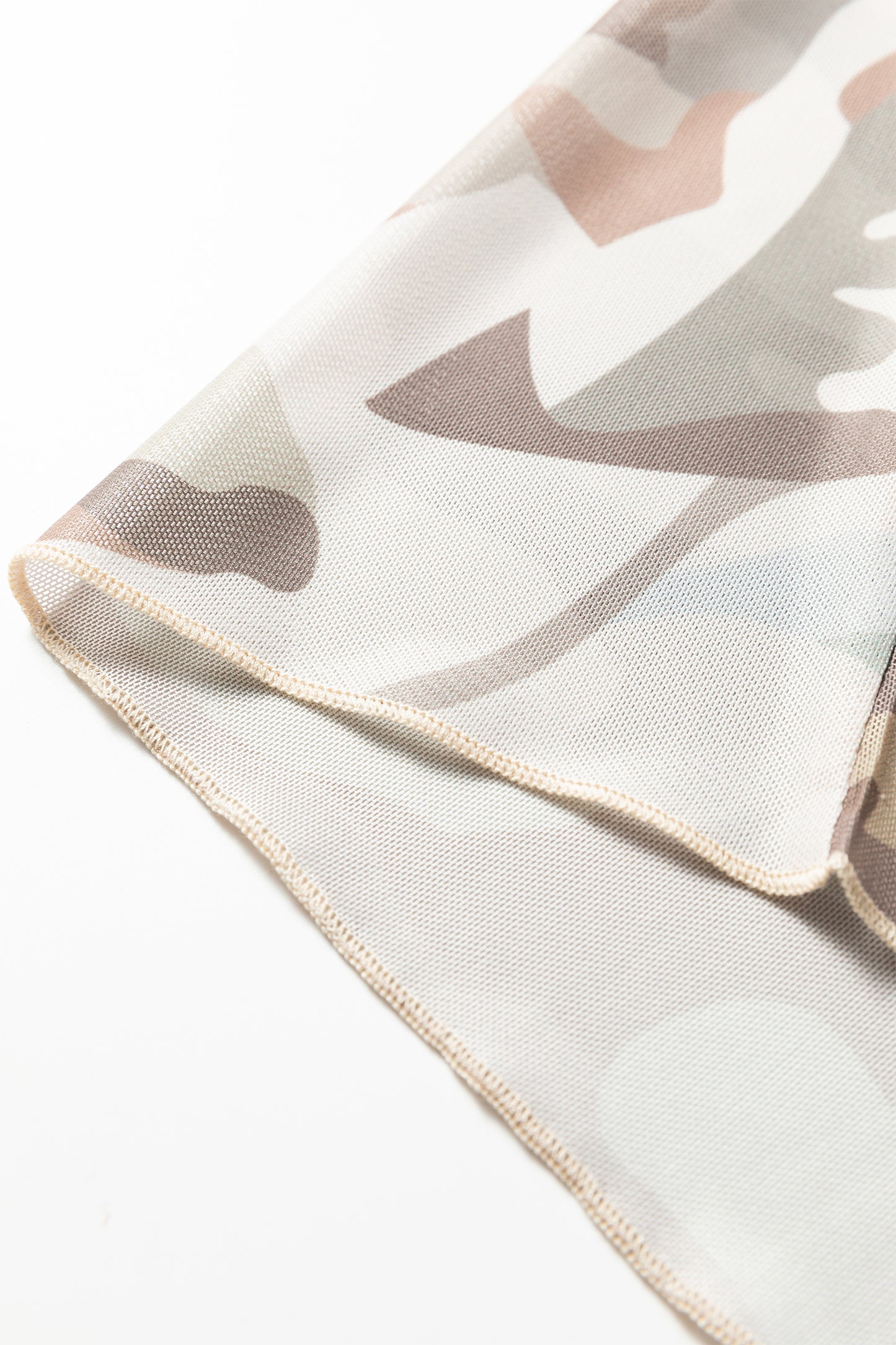 Western Camo Mesh Long Sleeve Top