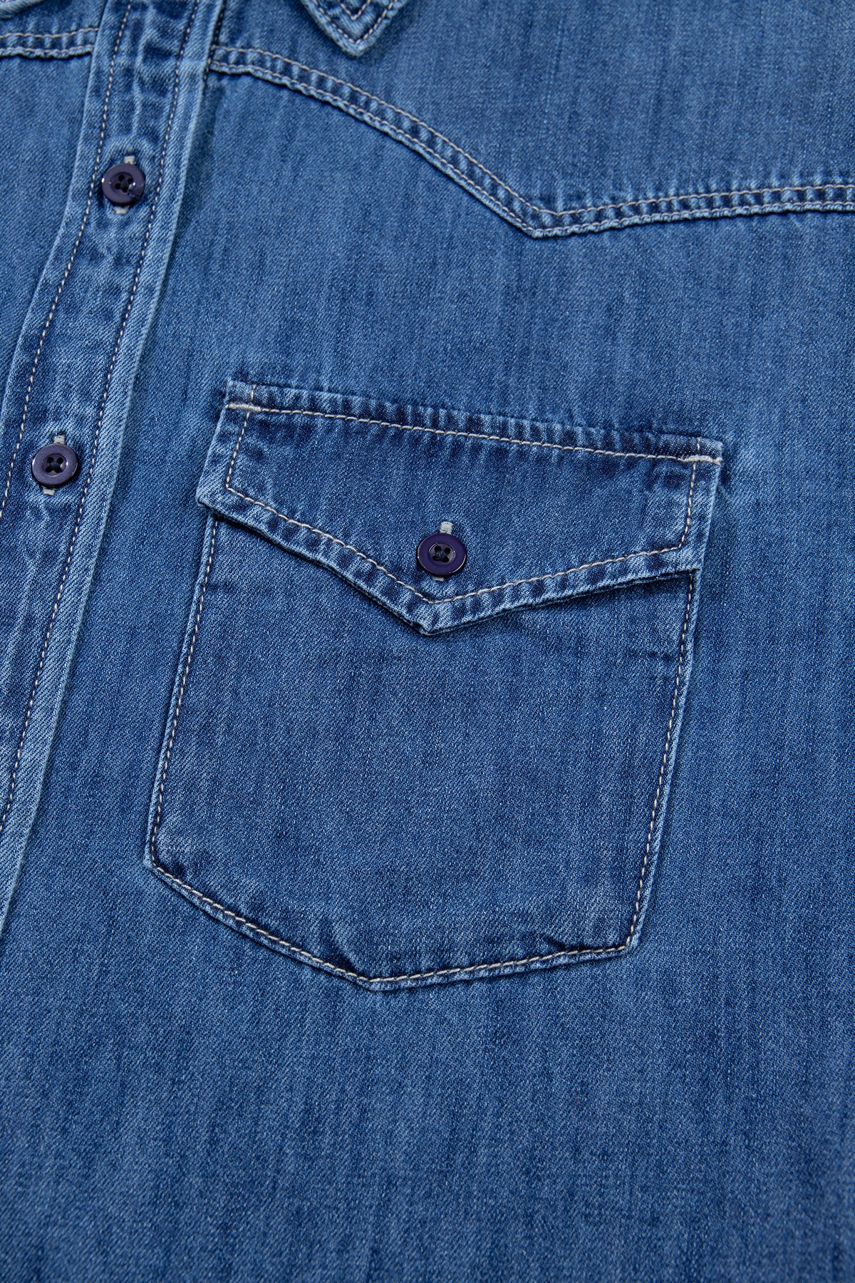 Dark Long Sleeve Denim Shirt
