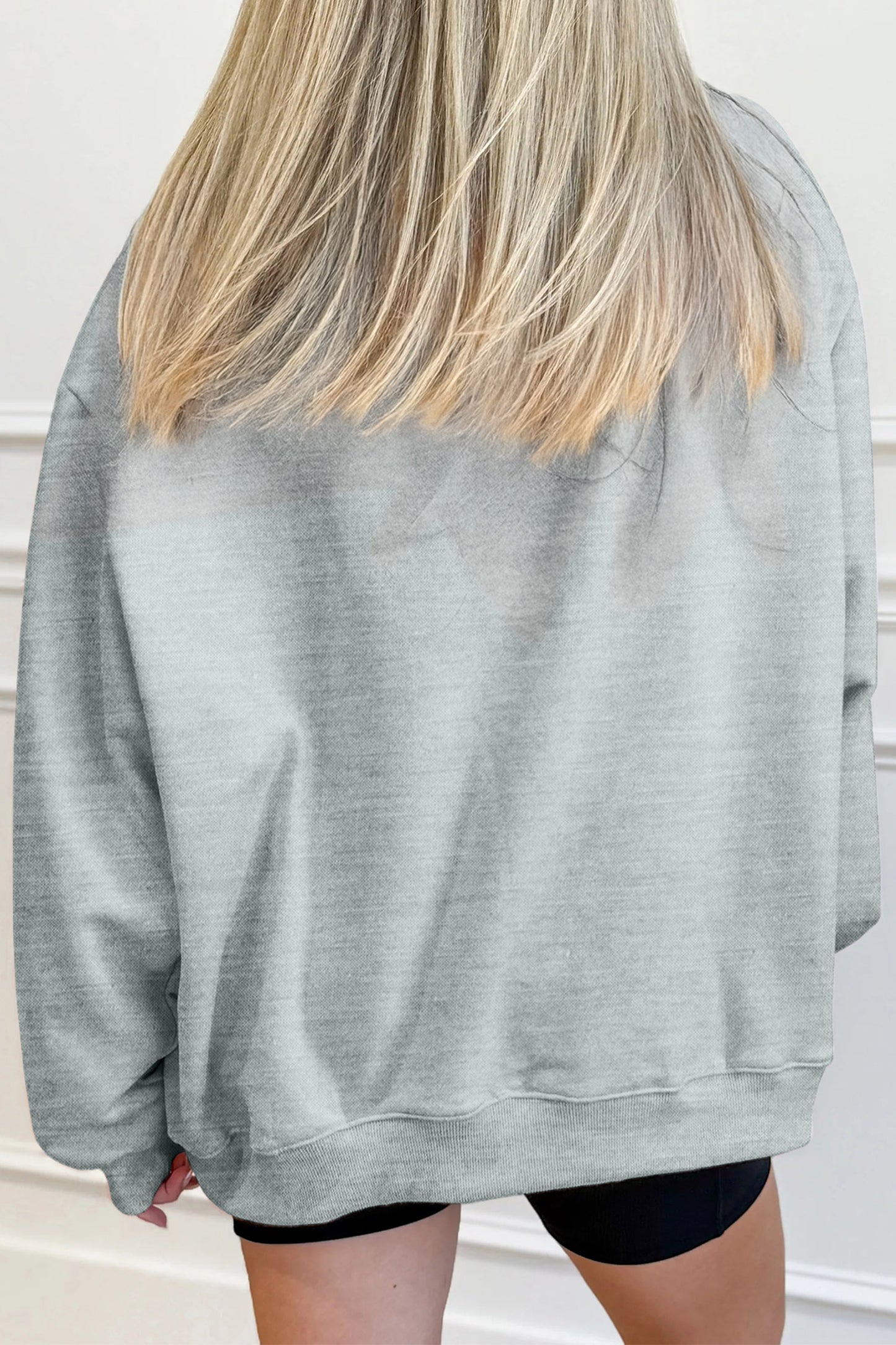 Gray Mock Neck GO SPORTS Graphic Sweatshirt