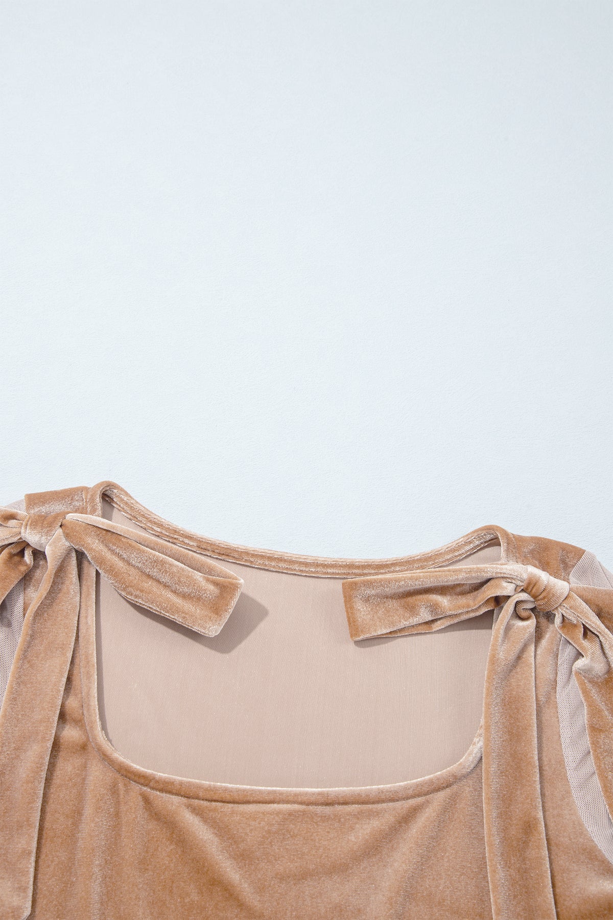 Beige Velvet Bodysuit