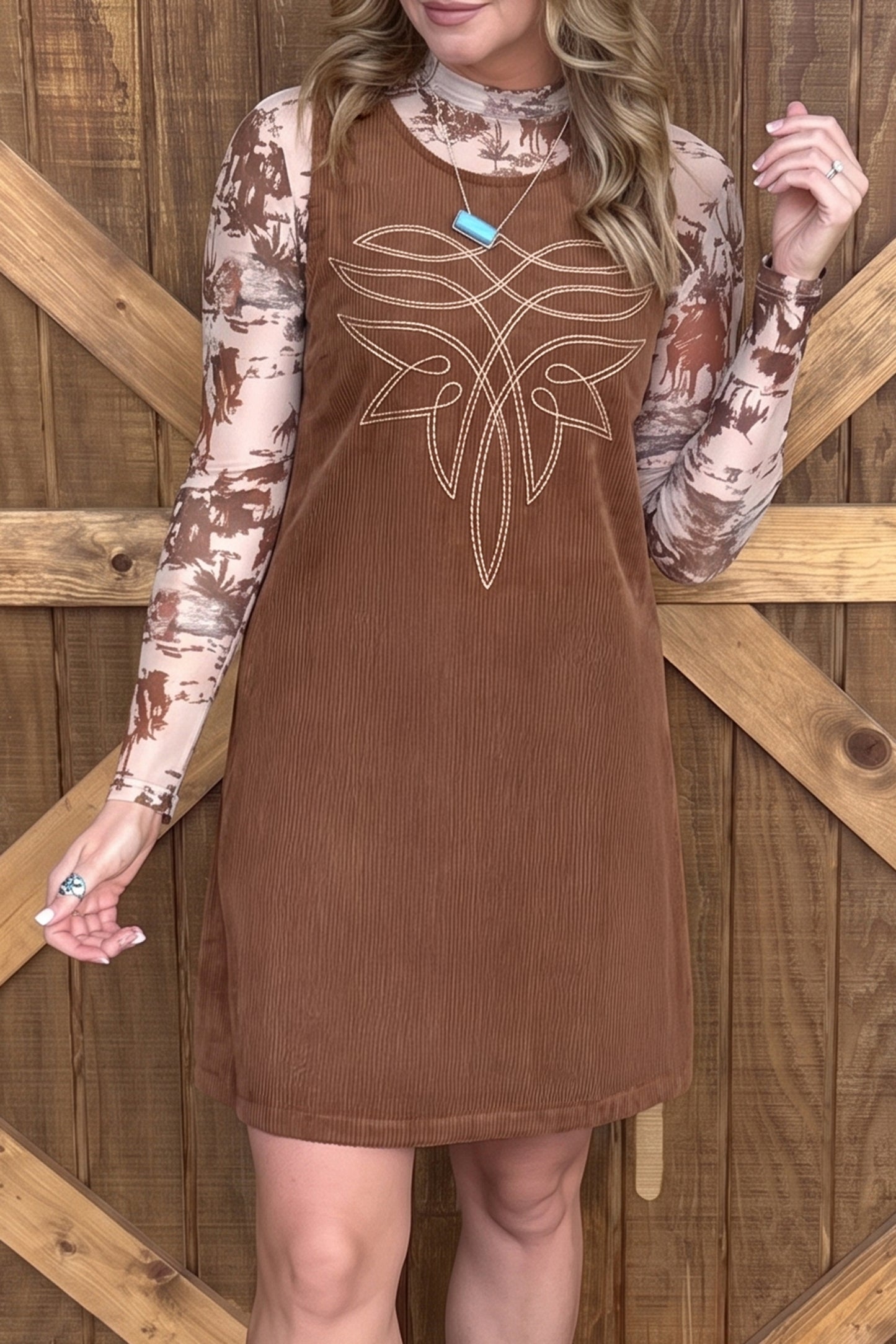 Corduroy Shift Dress