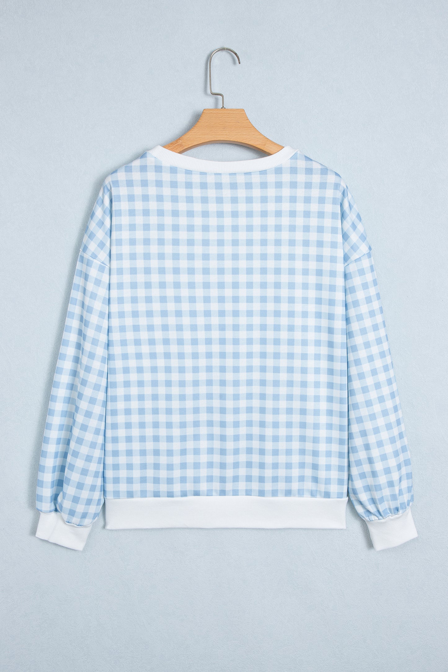 Plaid  Long Sleeve Sweatshirt