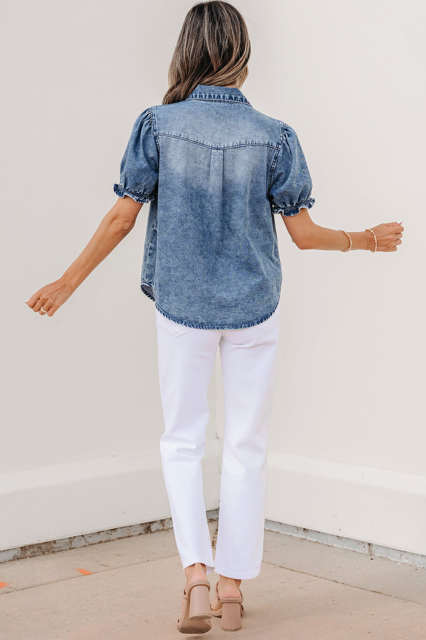 Snap Button Denim Shirt