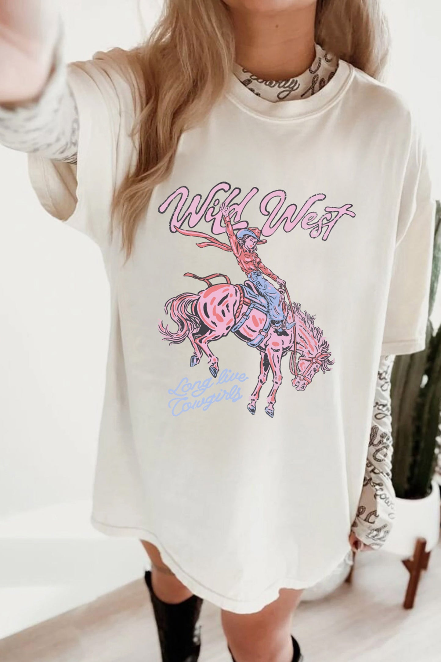 Cowgirl Rodeo Graphic Tunic Tee