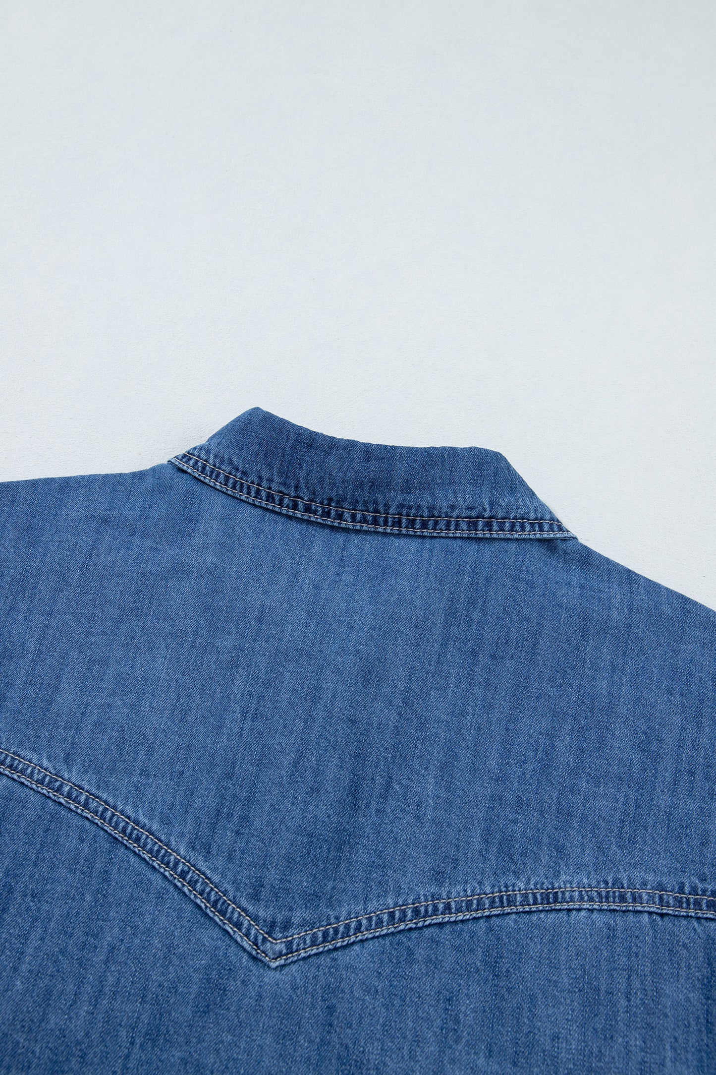 Dark Long Sleeve Denim Shirt