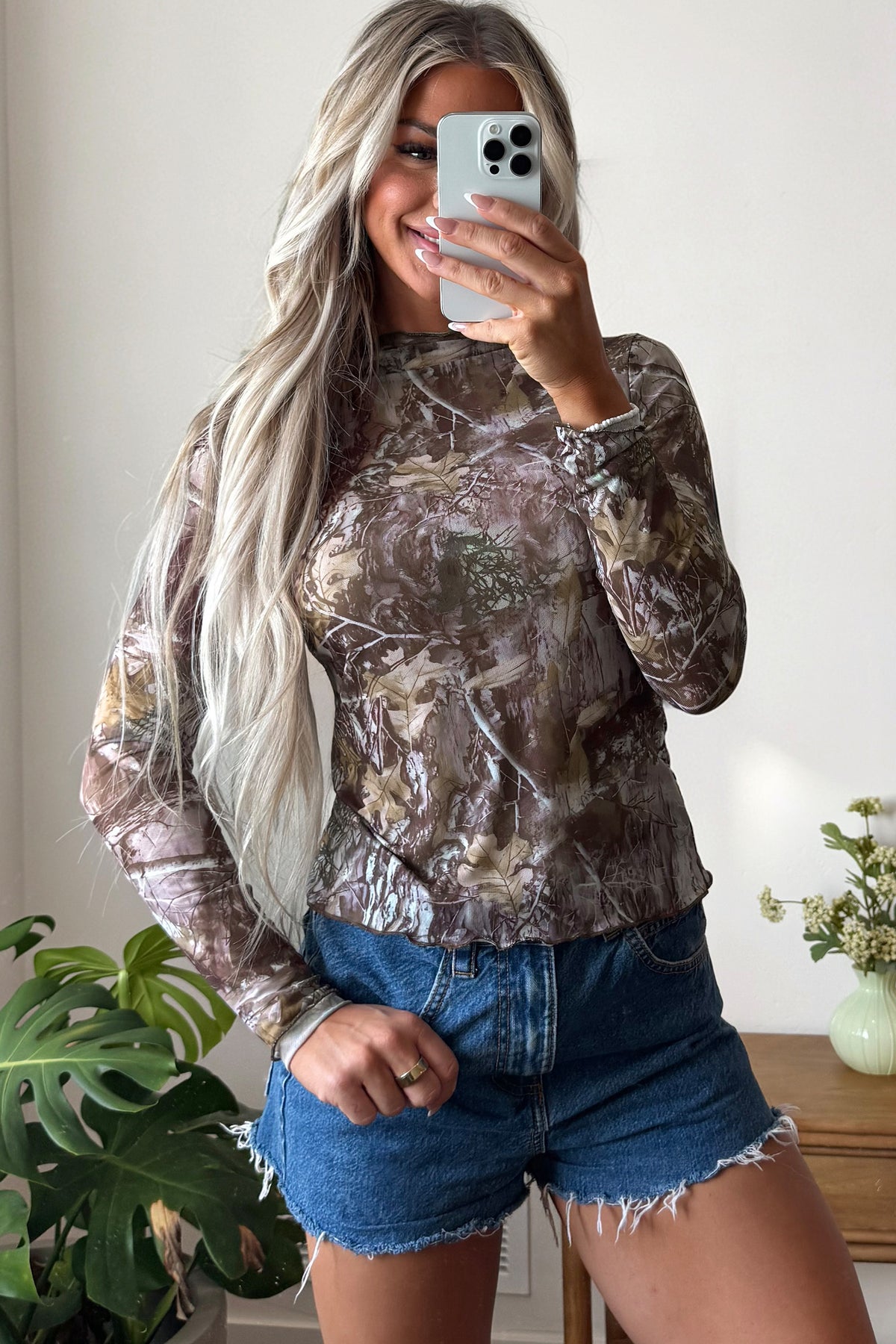 Long Sleeve Mock Neck Top