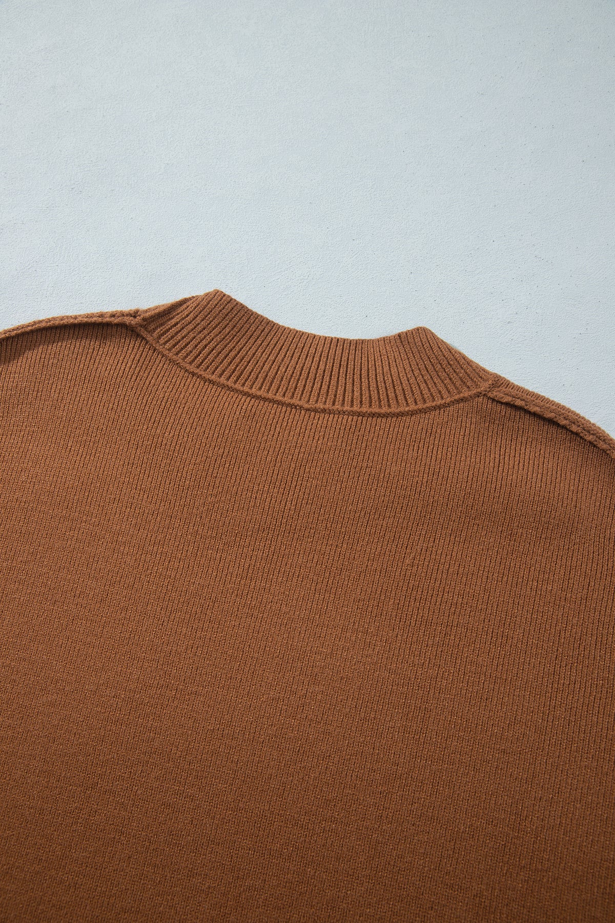 Oversized Ribbed Knit Plus Size Sweater